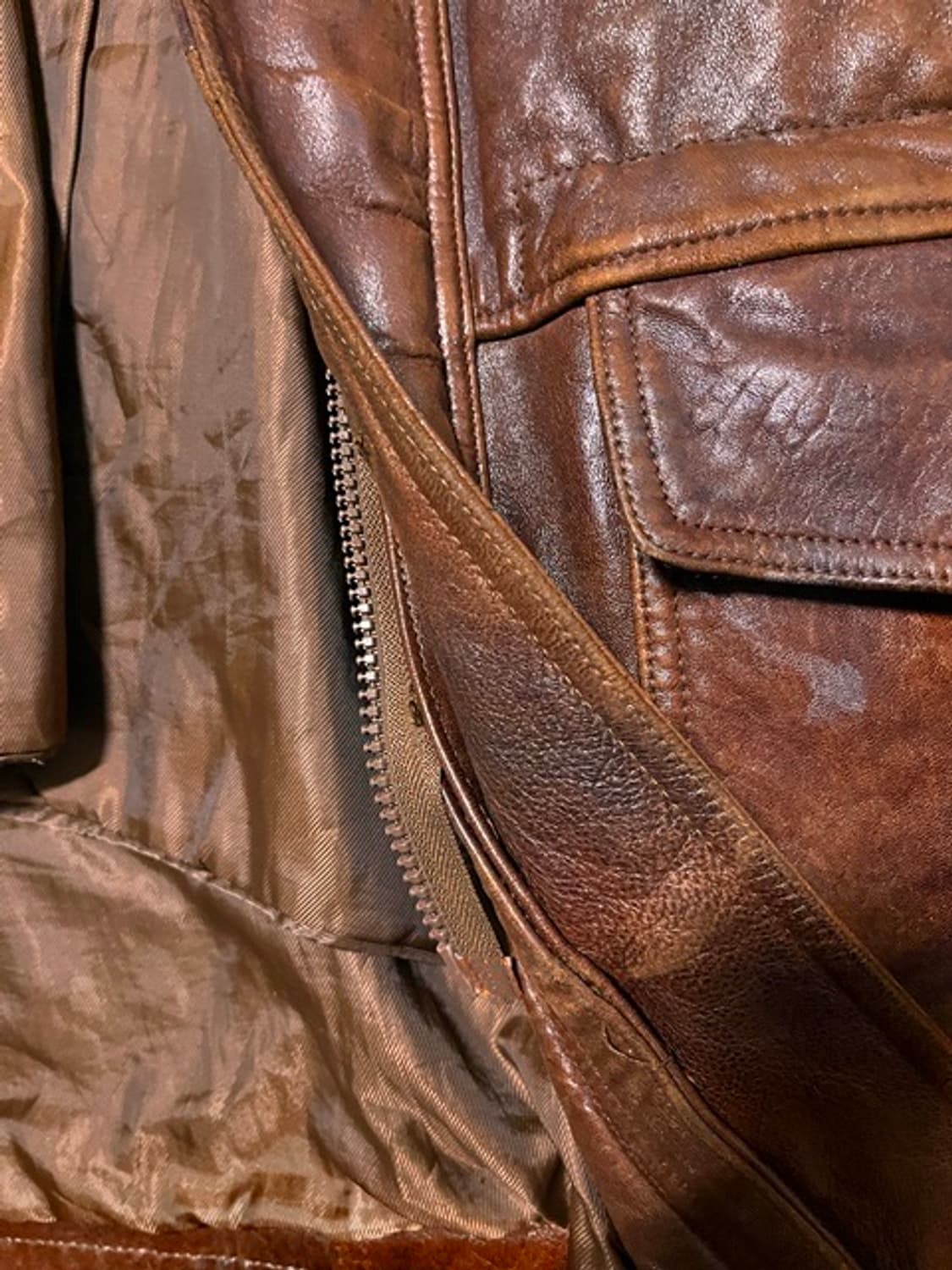 윌슨 루즈 xl 브라운 마호가니 가죽 자켓 코트 루즈핏 상품이미지6