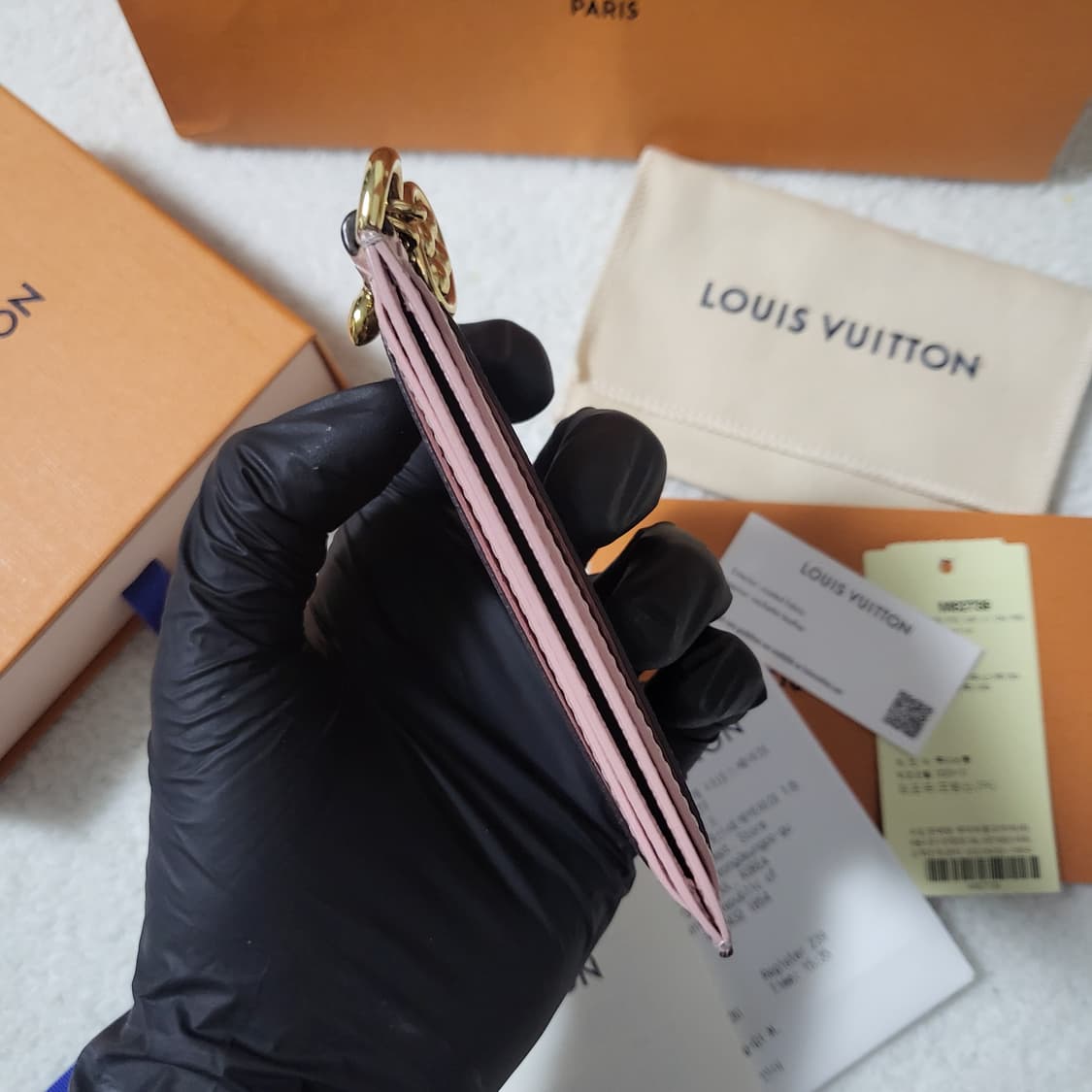 [영수증/풀구성] 루이비통 모노그램 LV 참 카드홀더 카드지갑  상품이미지4