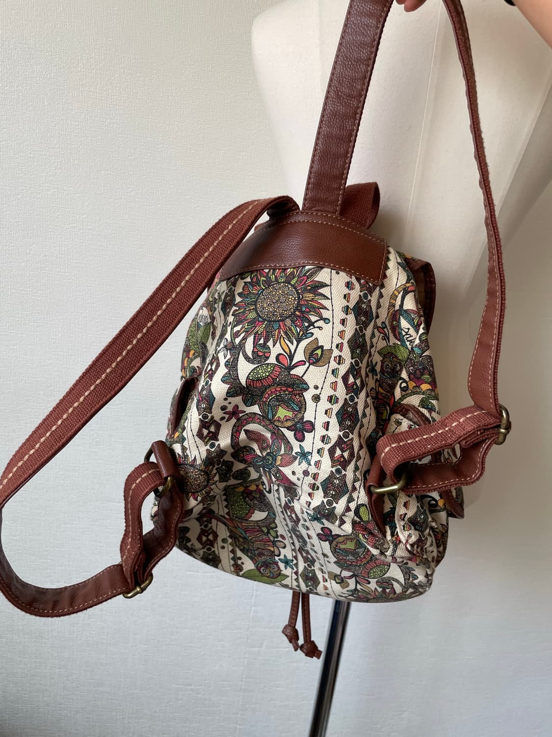 Sakroots Oriental Cloth Leather Backpack 상품이미지7