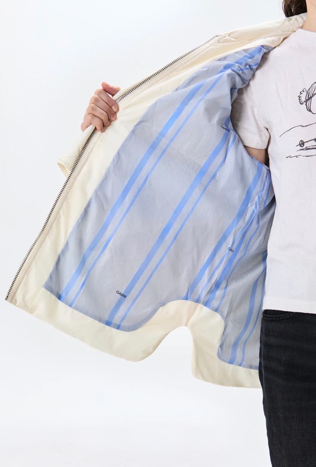 Ganni 립스탑 퀼팅자켓 상품이미지2