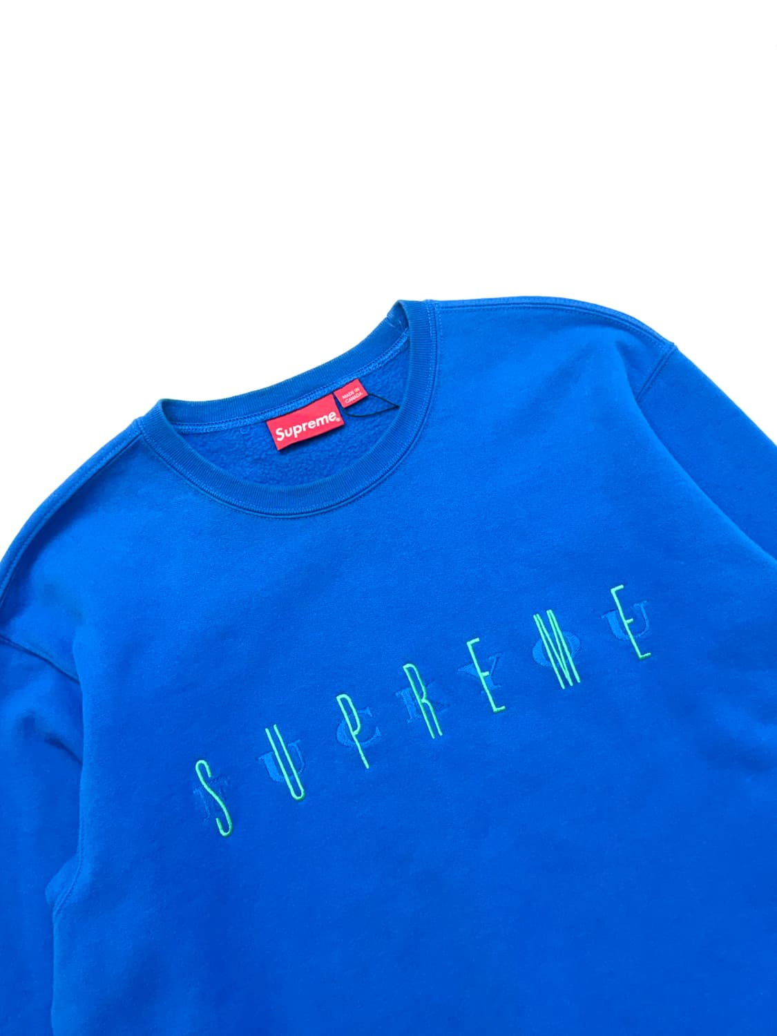 Supreme 슈프림 Fuck You 브라이트 블루 색상 크루넥 스웨트셔 상품이미지3