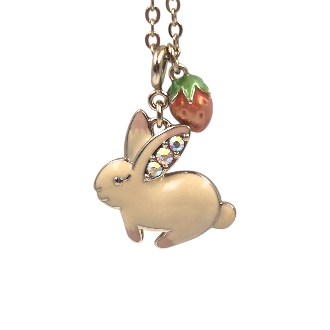 06s 안나수이 토끼&딸기 크리스탈 목걸이 상품이미지1