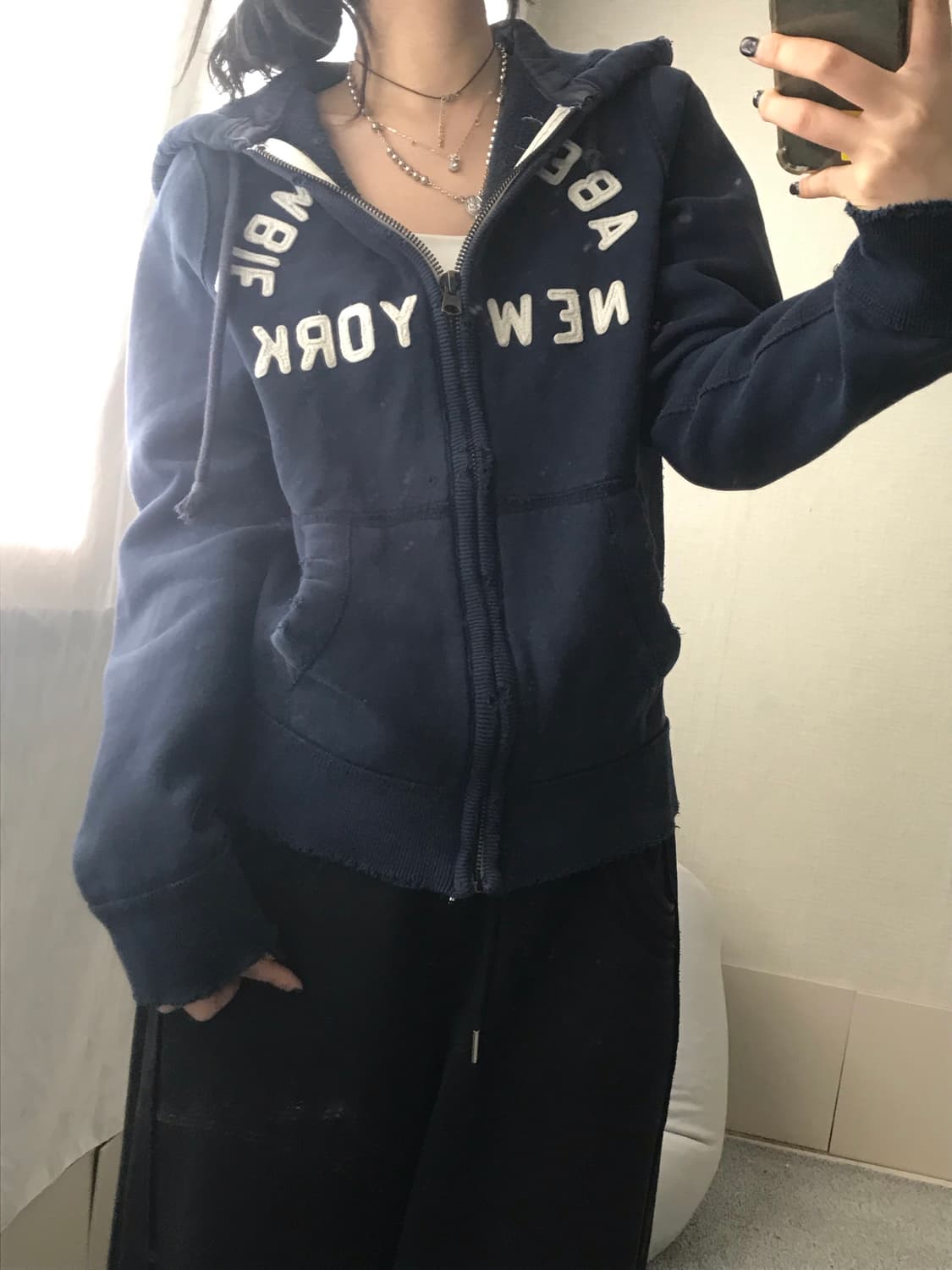 아베크롬비 네이비 후드집업 상품이미지3