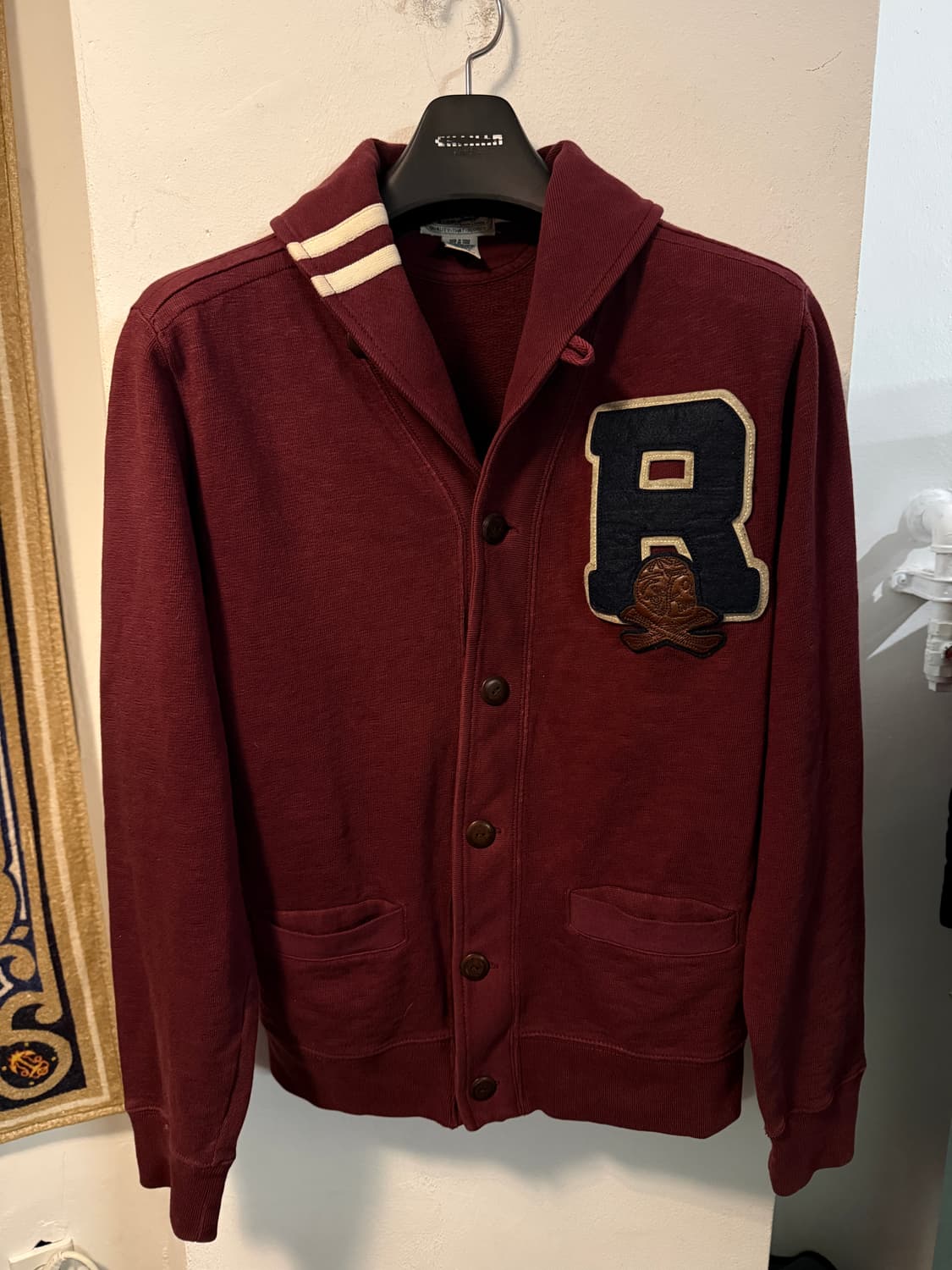 랄프로렌 럭비 숄카라 가디건 s 상품이미지1