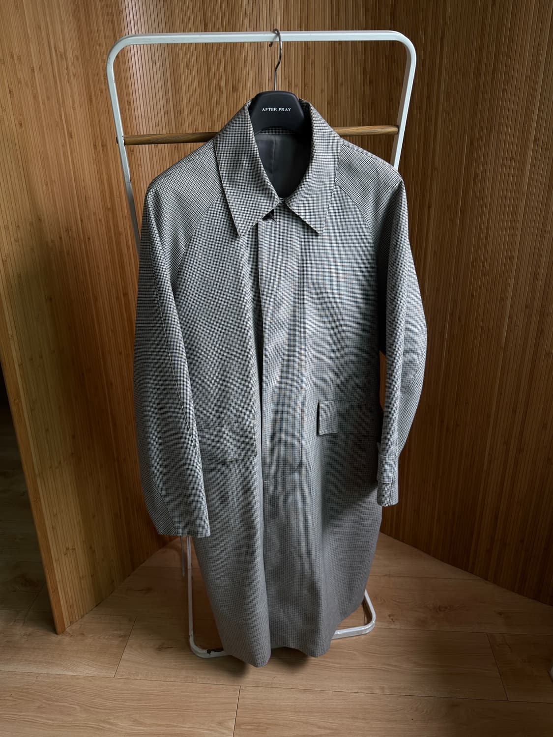 애프터프레이 20시즌 하운드투스 체크 발마칸 코트 M 상품이미지1