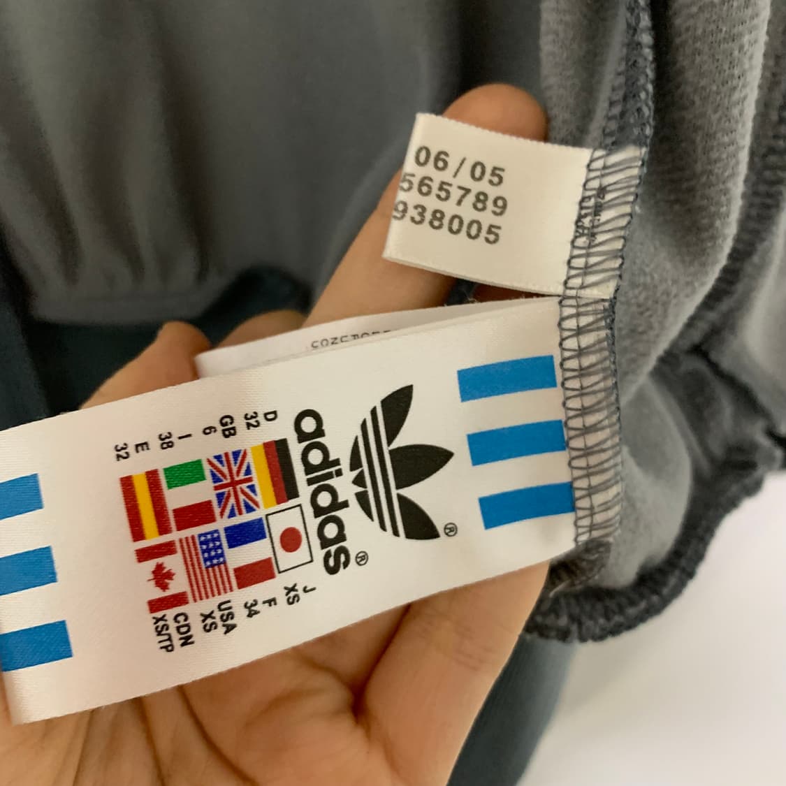 아디다스 져지 회색/핑크/블랙 빈티지 여성 집업 xs 상품이미지8