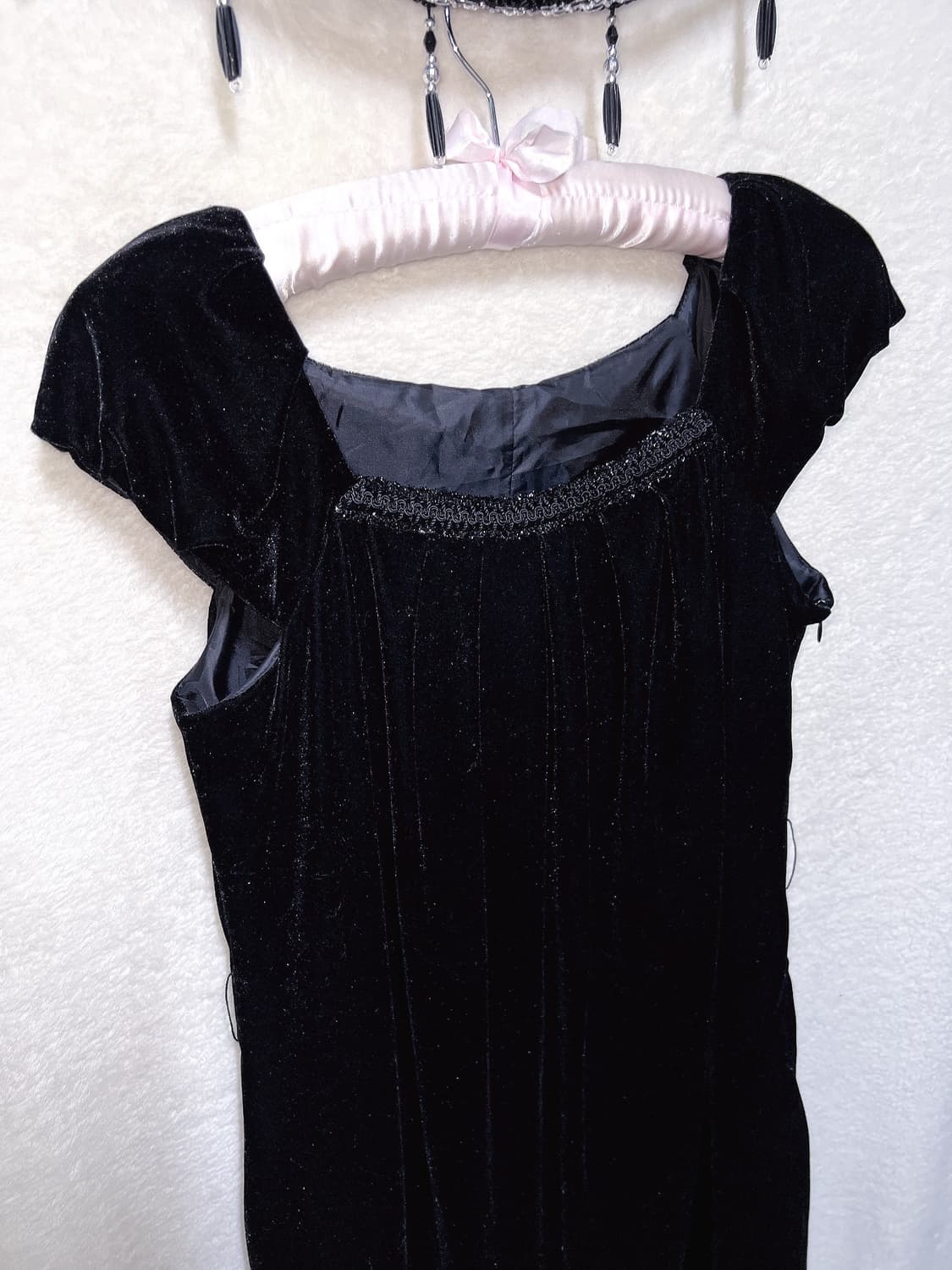 로맨틱고딕 고스룩 벨벳 블랙 원피스 파티드레스 핀터 다크페어리 슈슈룬 상품이미지9