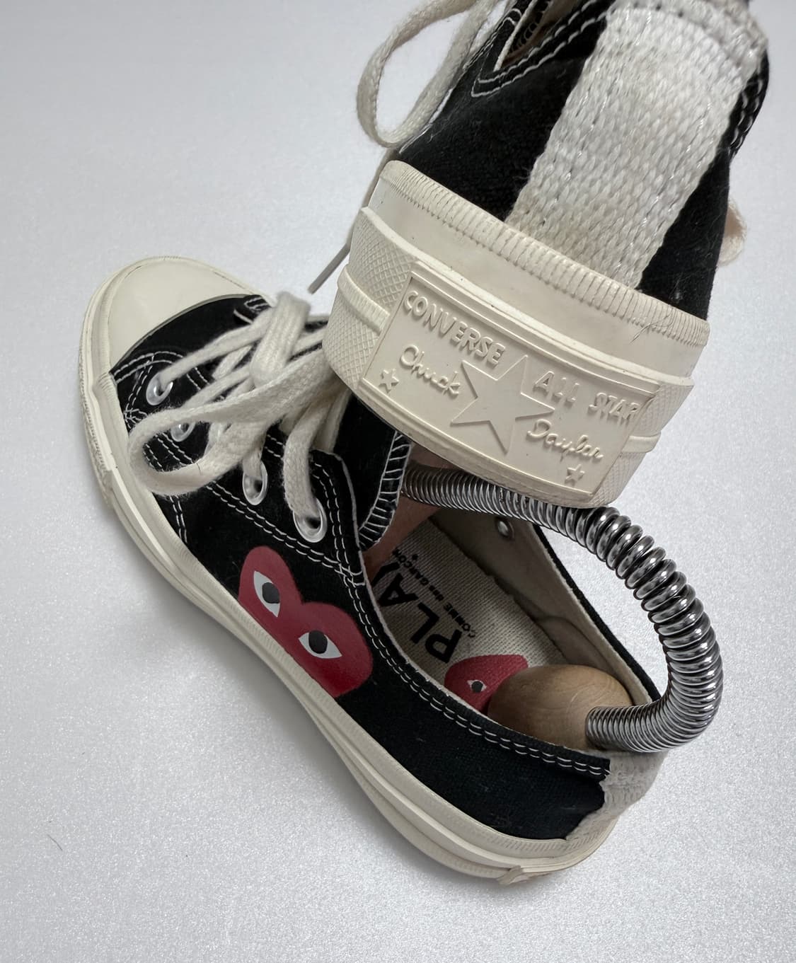 컨버스 x 꼼데가르송 플레이 척테일러 로우 블랙  상품이미지4