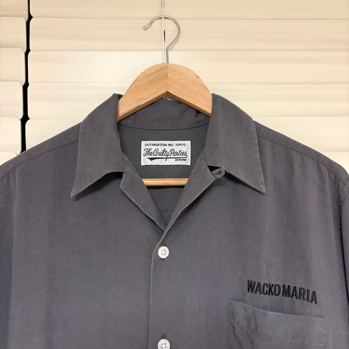 와코마리아 25SS 50’s 셔츠 하와이안 오픈 카라 셔츠 그레이 M 상품이미지3