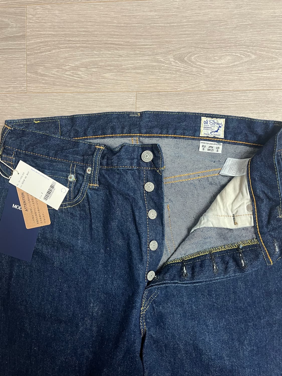 (새상품) 오어슬로우 105 원워시 셀비지 데님 상품이미지4