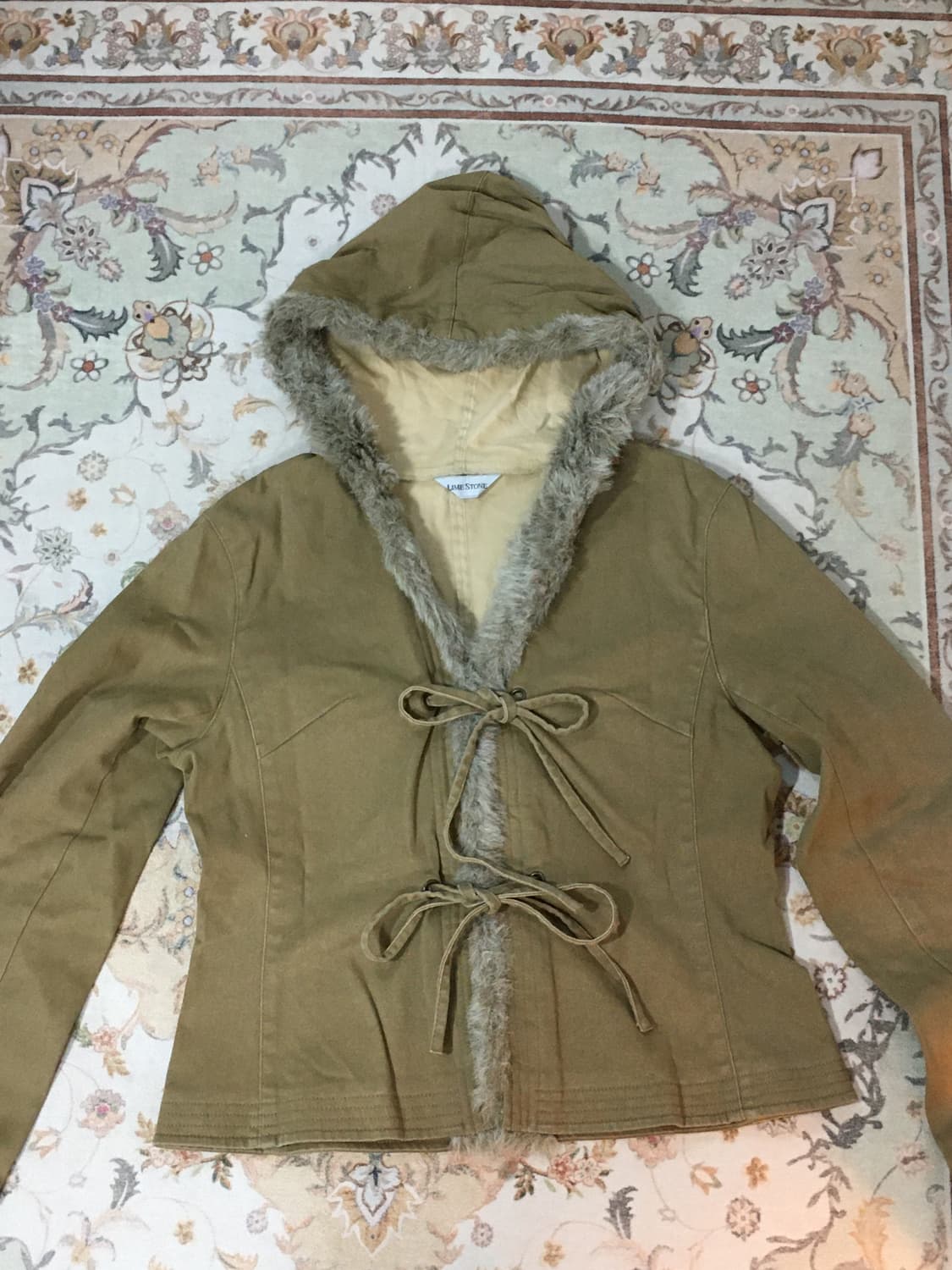 캬라멜 퍼 리본 자켓 상품이미지4