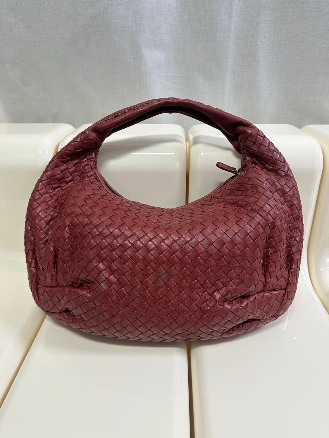 [A 정품] 보테가베네타 인트레치아토 호보백 버건디 상품이미지2