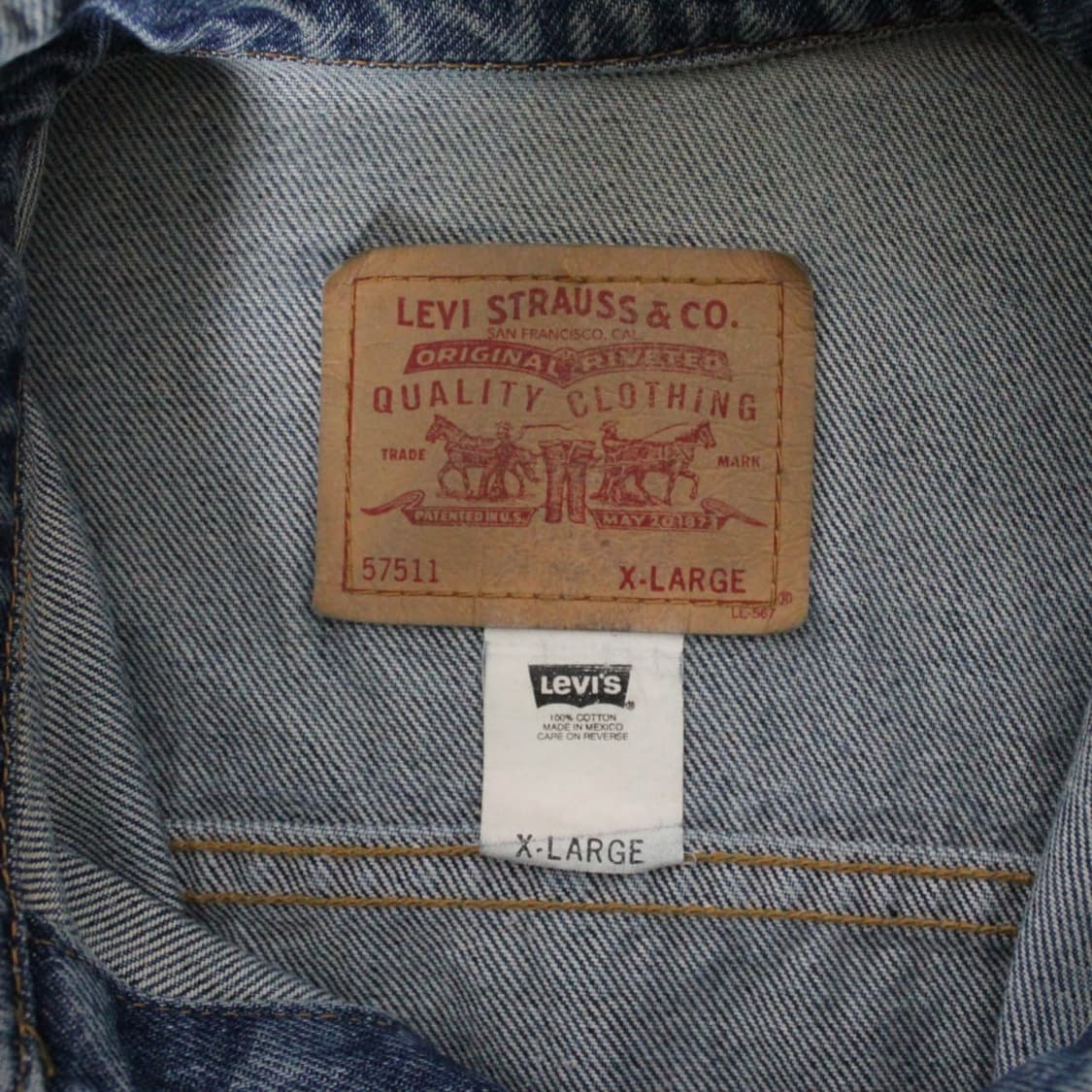  00s Levi’s 리바이스 57511 데님 트러커 자켓 L005 상품이미지5