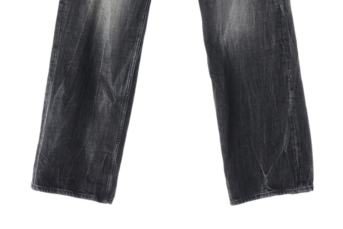 모드나인 MOD7w 와이드 스트레이트 흑청 데님 팬츠 상품이미지5