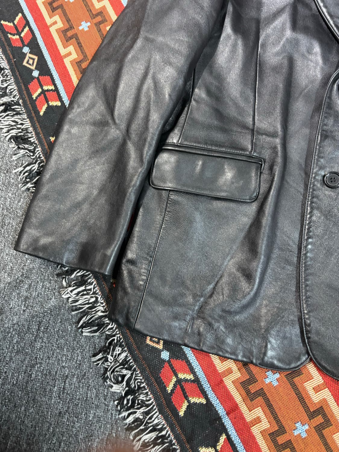 빈티지 100% 양가죽 블레이저 레더자켓 상품이미지5