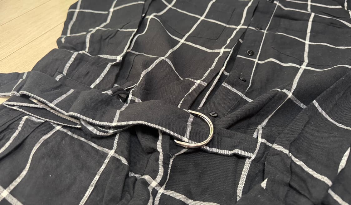 자라 벨트포인트 체크 점프수트 상품이미지4