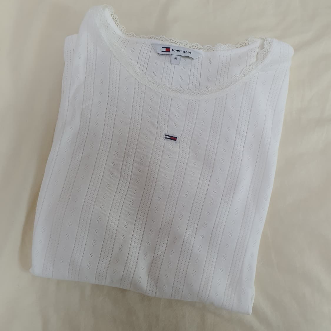 타미힐피거 레이스 반팔티셔츠 상품이미지1