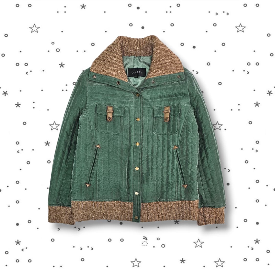 95 GAFFY 빈티지 그린 퀼팅 자켓 상품이미지1