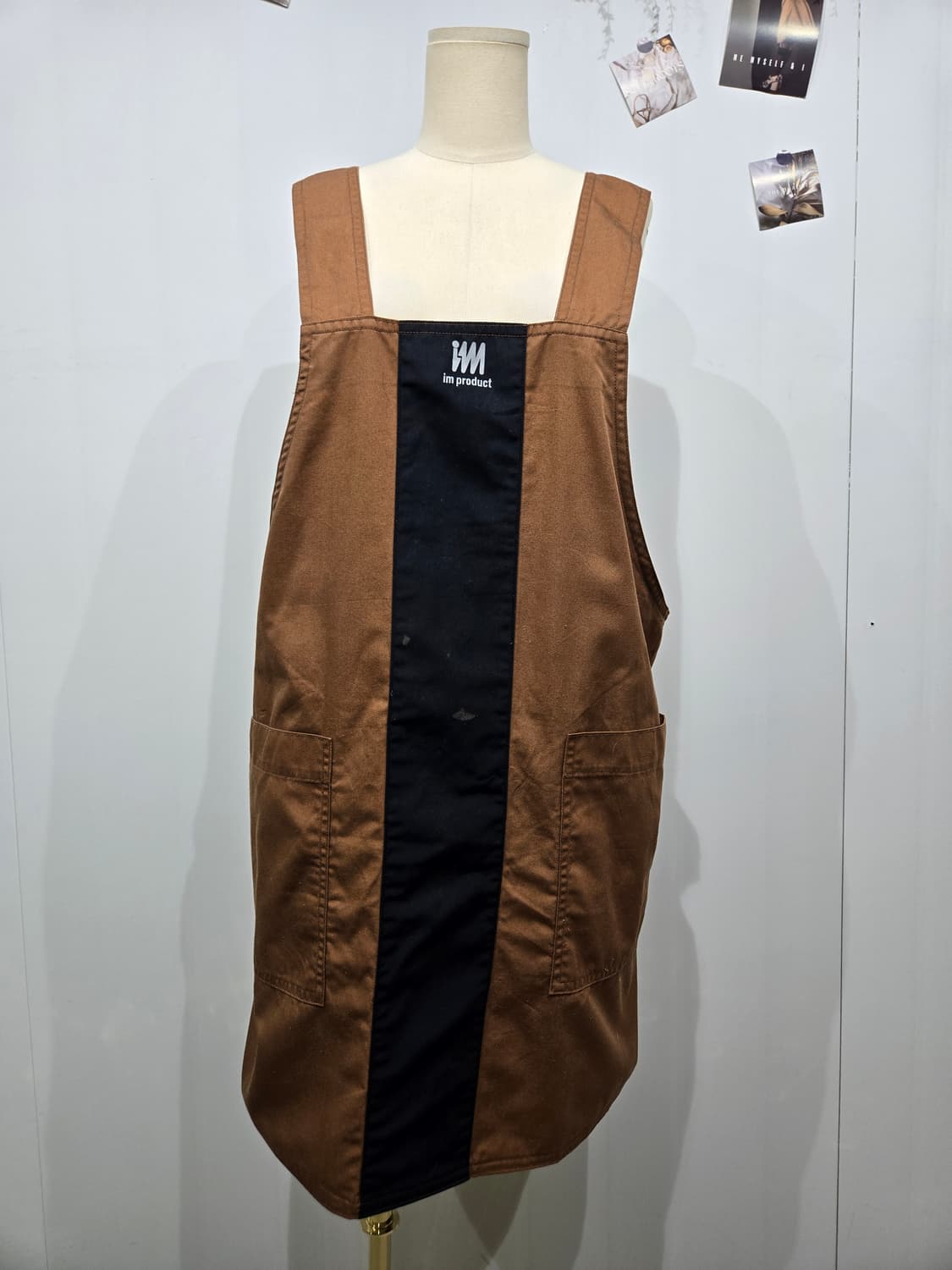이세이미야케 브라운 멜빵 앞치마 상품이미지3