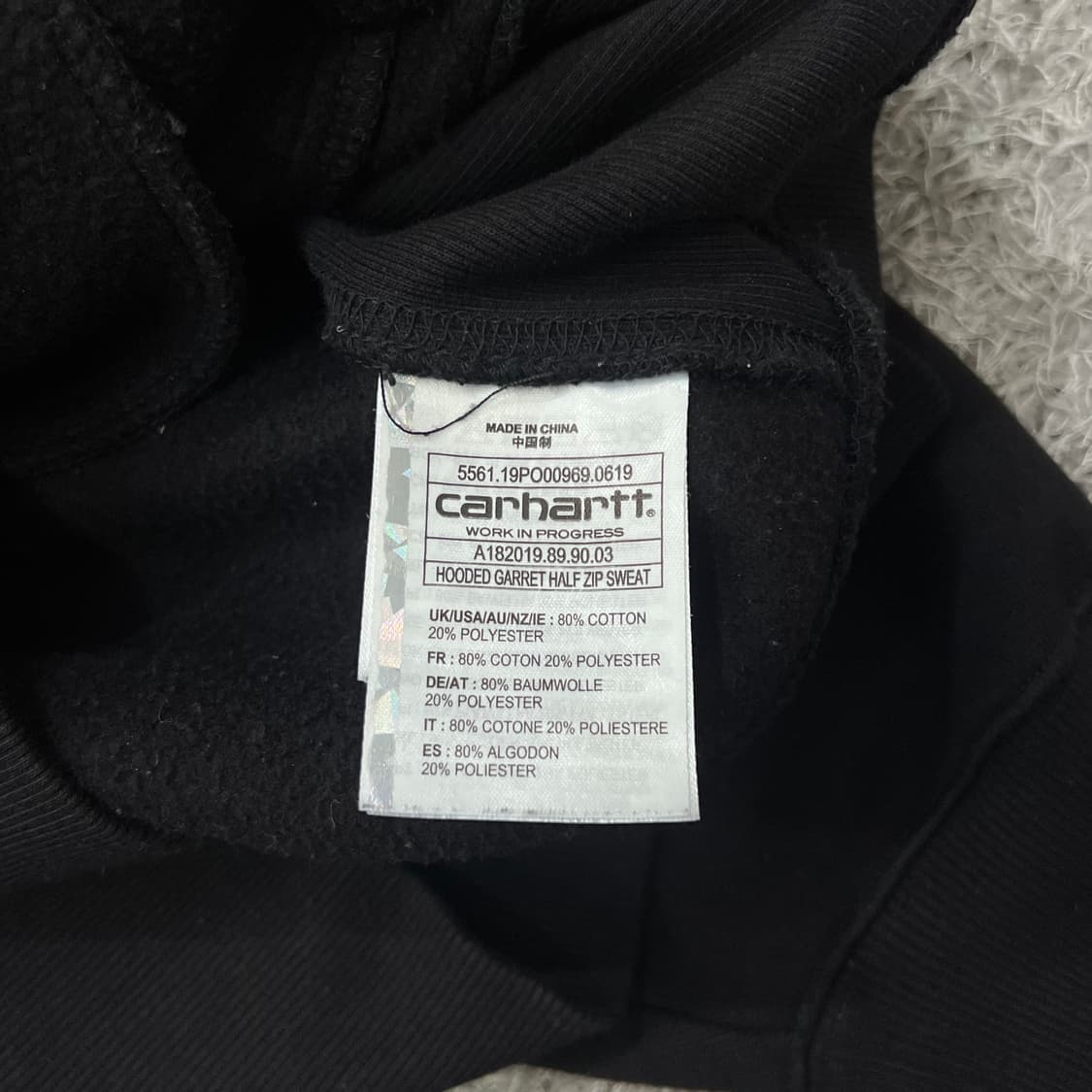 [95] 칼하트wip 반집업 후드티 상품이미지4