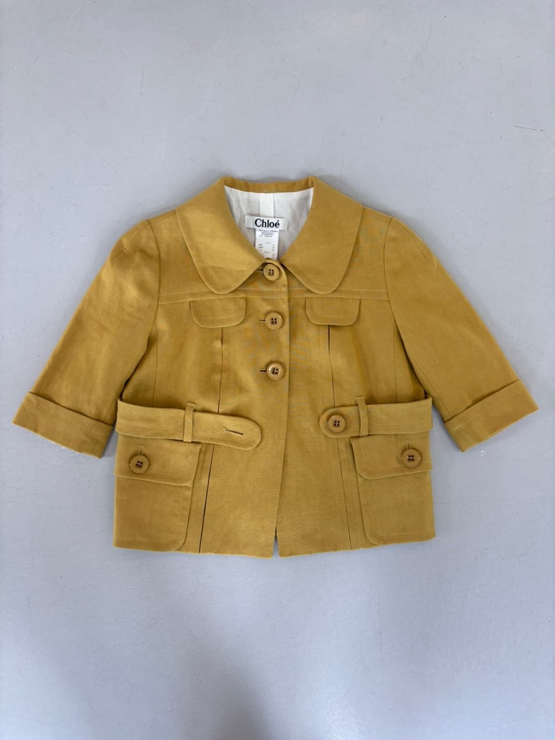 Vintage Chole Linen Half Jacket 상품이미지2