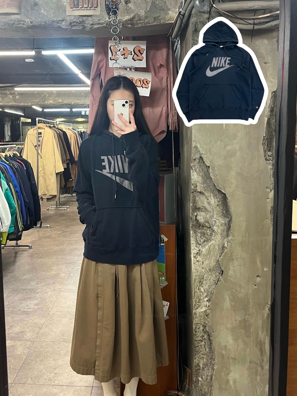 나이키 후드티 블랙 L #csz3255 상품이미지1