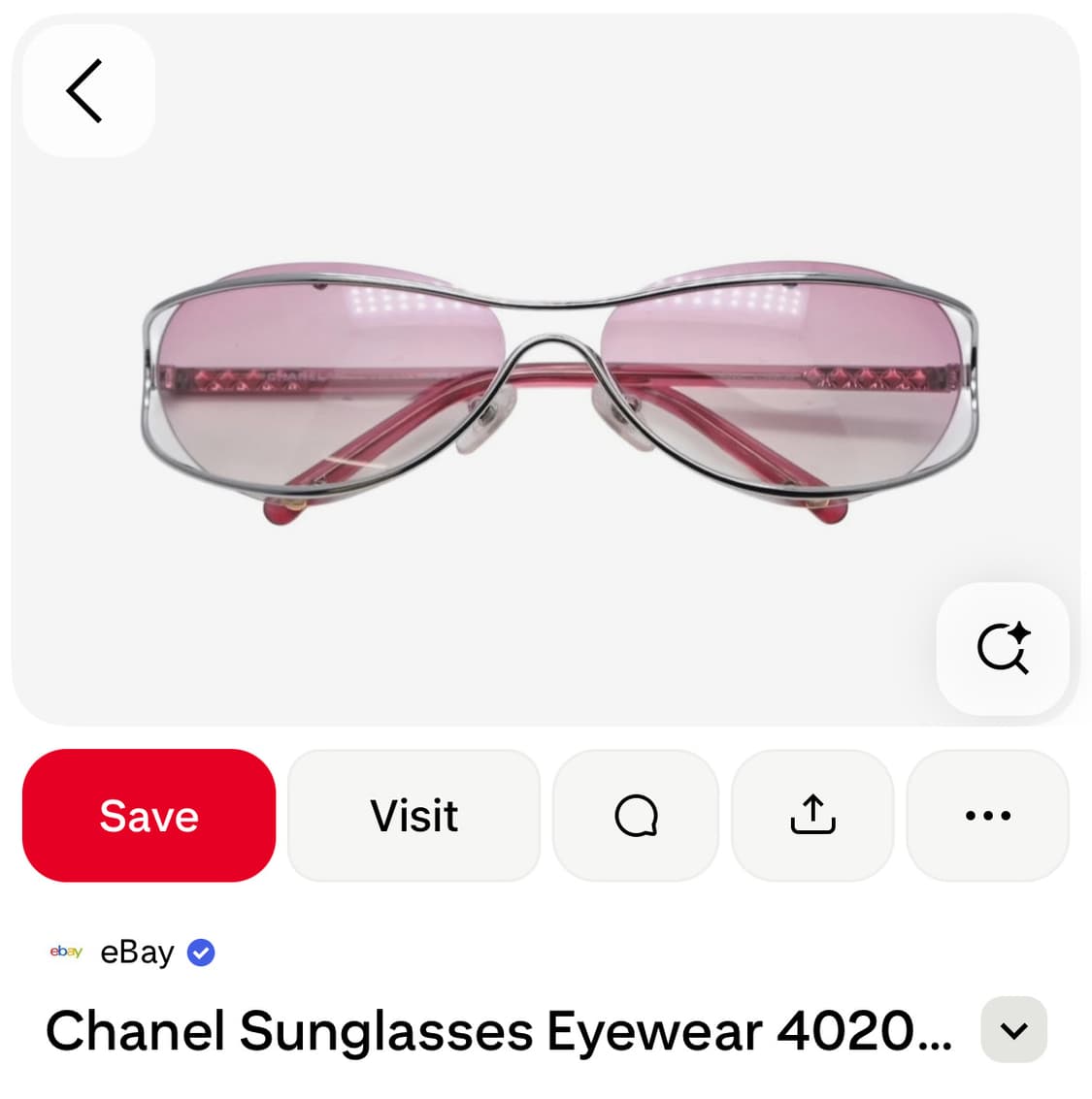 샤넬 빈티지 핑크 선글라스(Chanel 4020 c.146/58) 상품이미지1