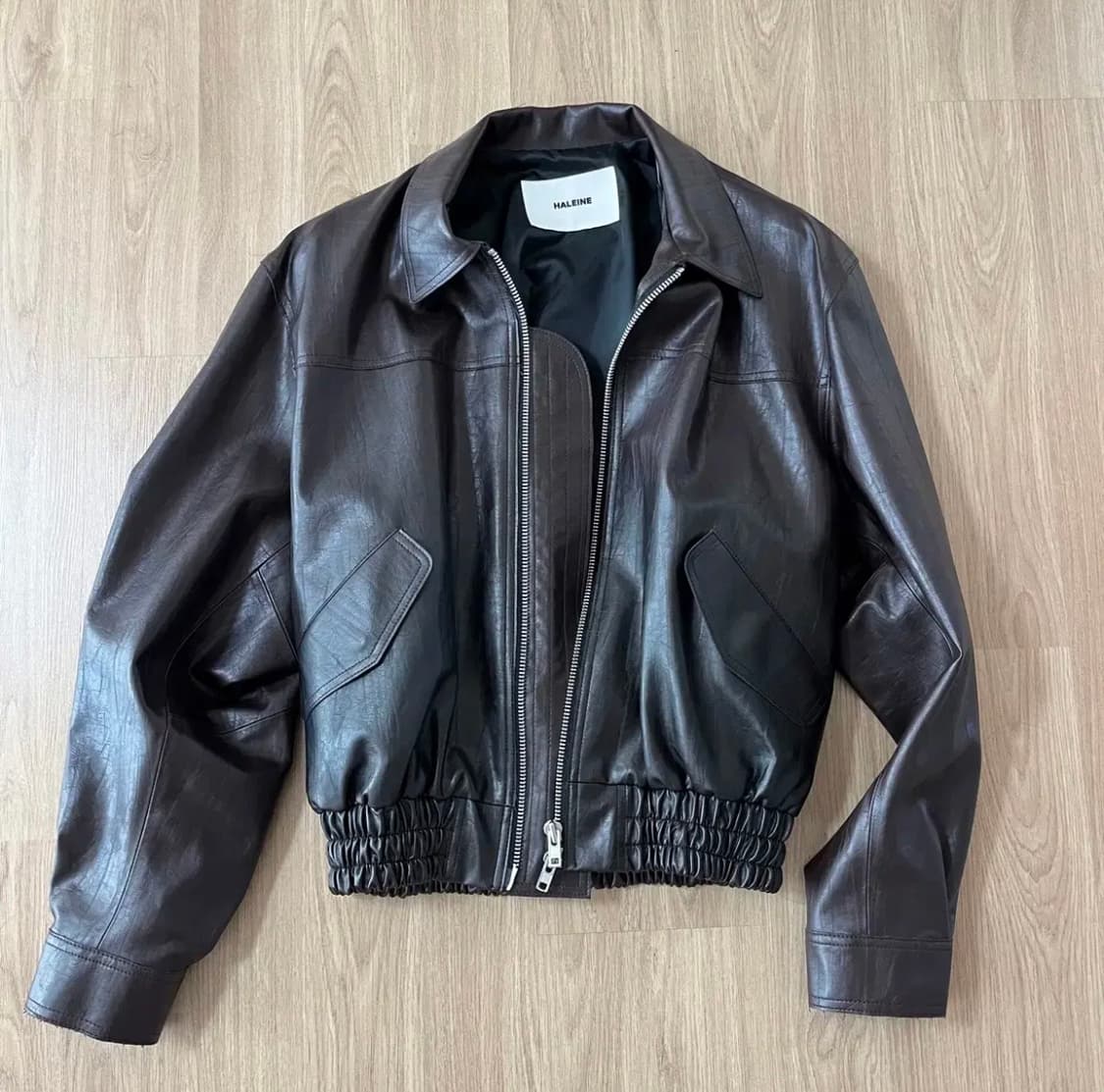 (새상품) 알렌느 그라데이션 에코레더 자켓 2 상품이미지1