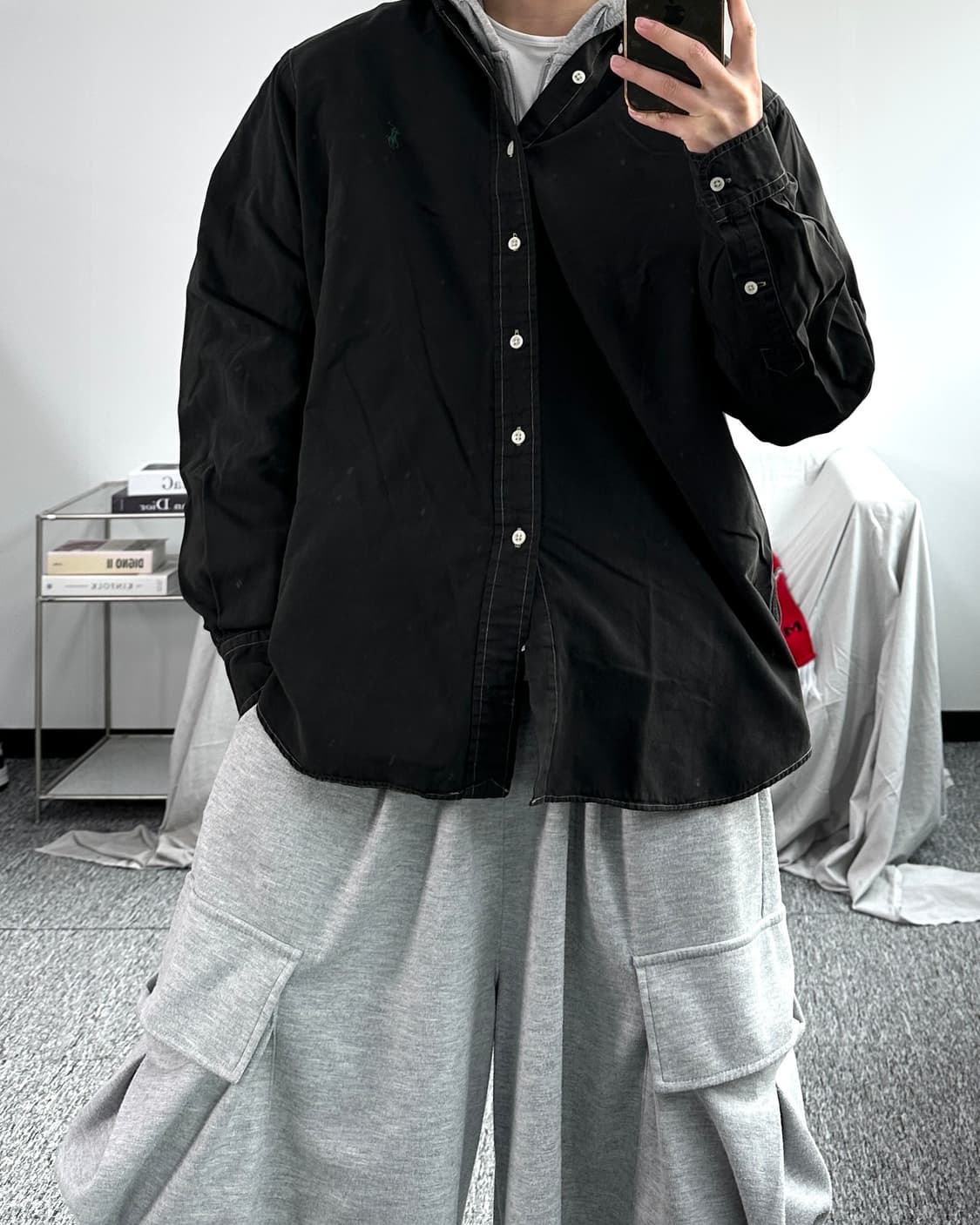 폴로 랄프로렌 블랙 스티치 셔츠 L 상품이미지3