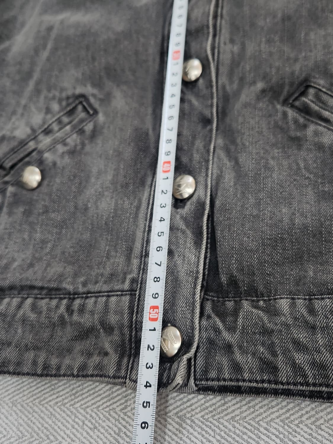 [55] 칼라거펠트 블랙 워싱 데님 자켓 청자켓 85사이즈 상품이미지7