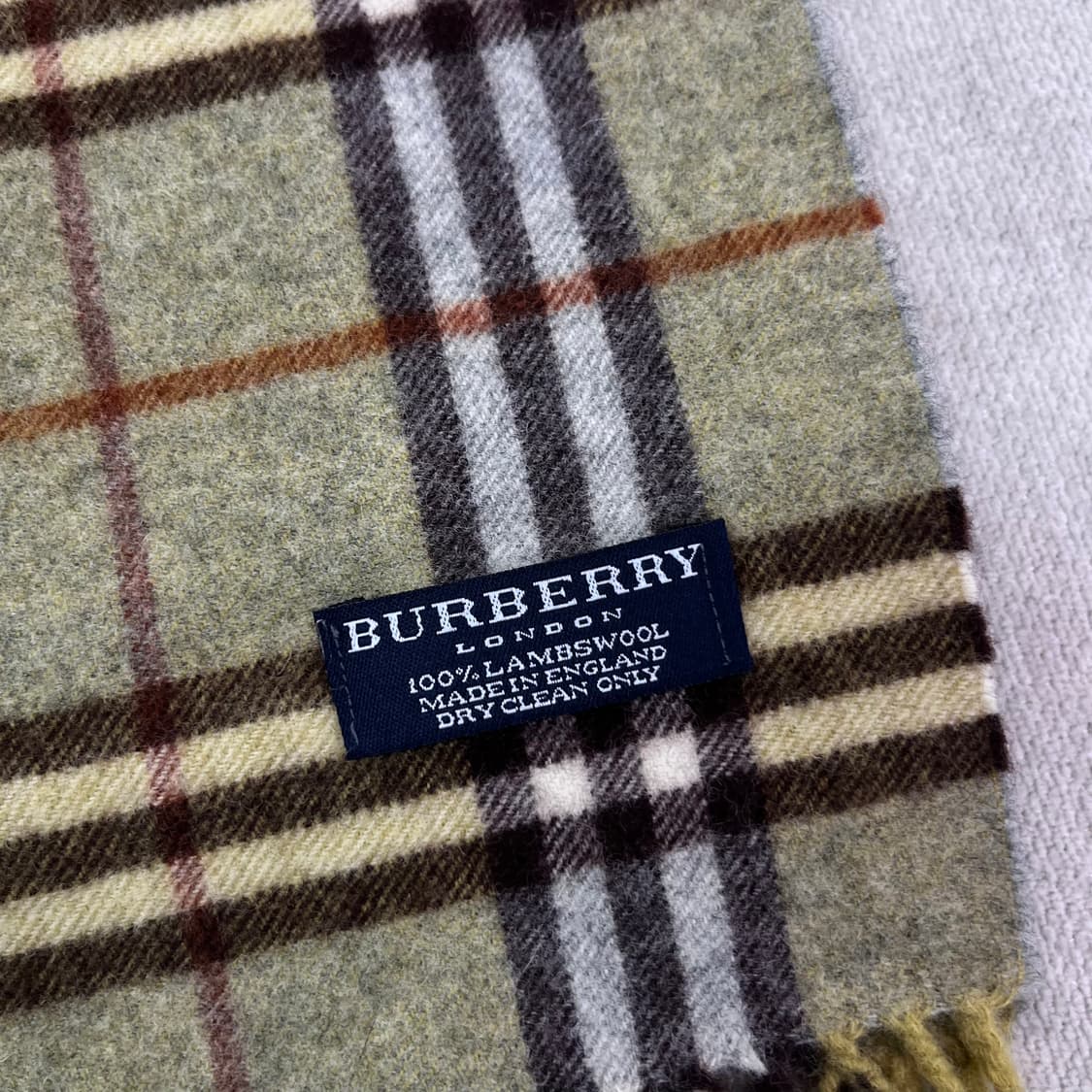 버버리 노바체크 그린 램스울 머플러 상품이미지3