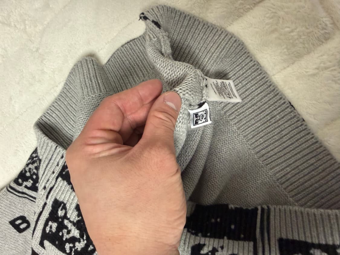 오베이 x 아이앱 스튜디오 스웨터 그레이 멀티 상품이미지4