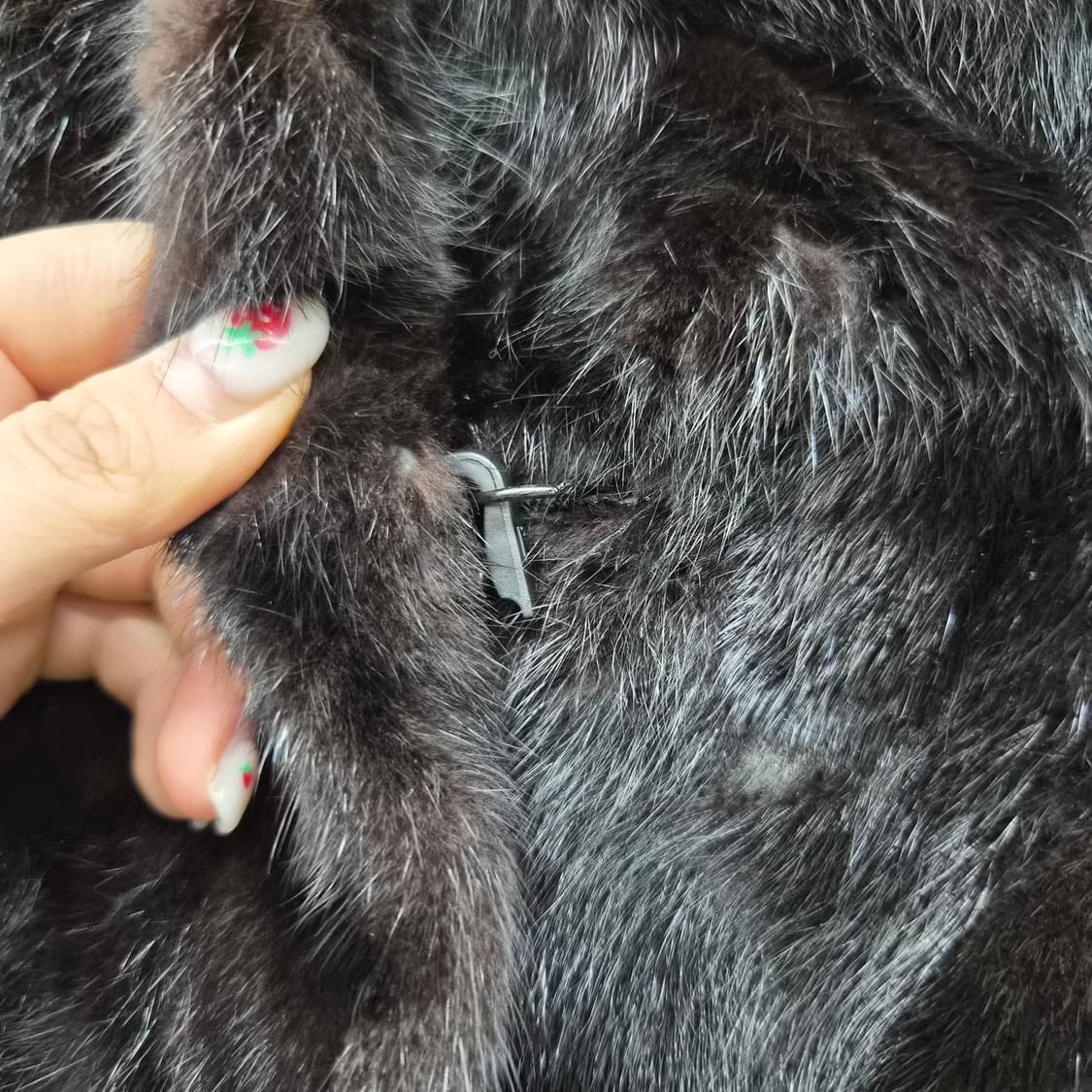 블랙 밍크 퍼 자켓 여성 L 상품이미지2