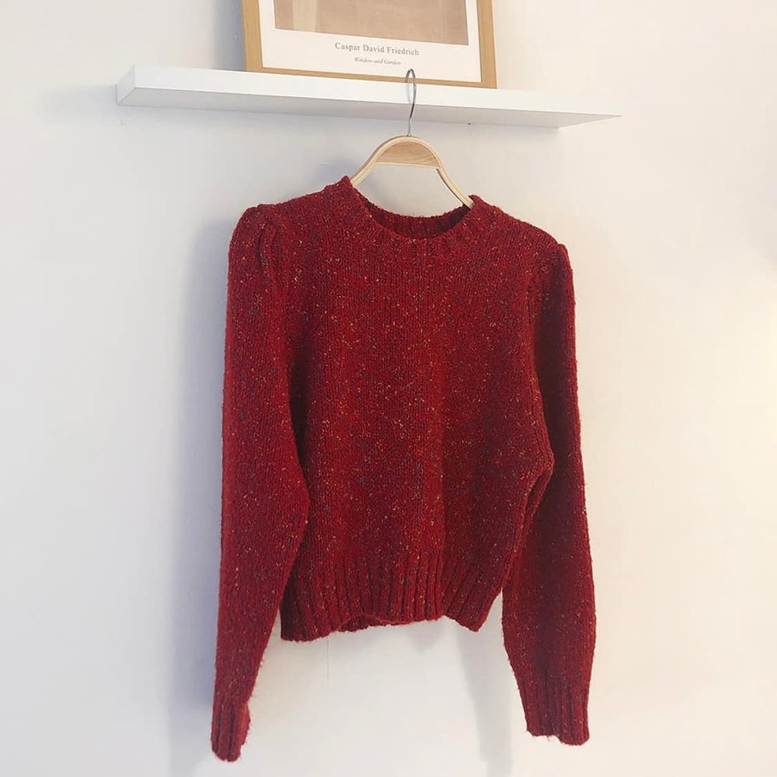 크리스마스 레드 보카시 울 니트 스웨터 연말 상품이미지8