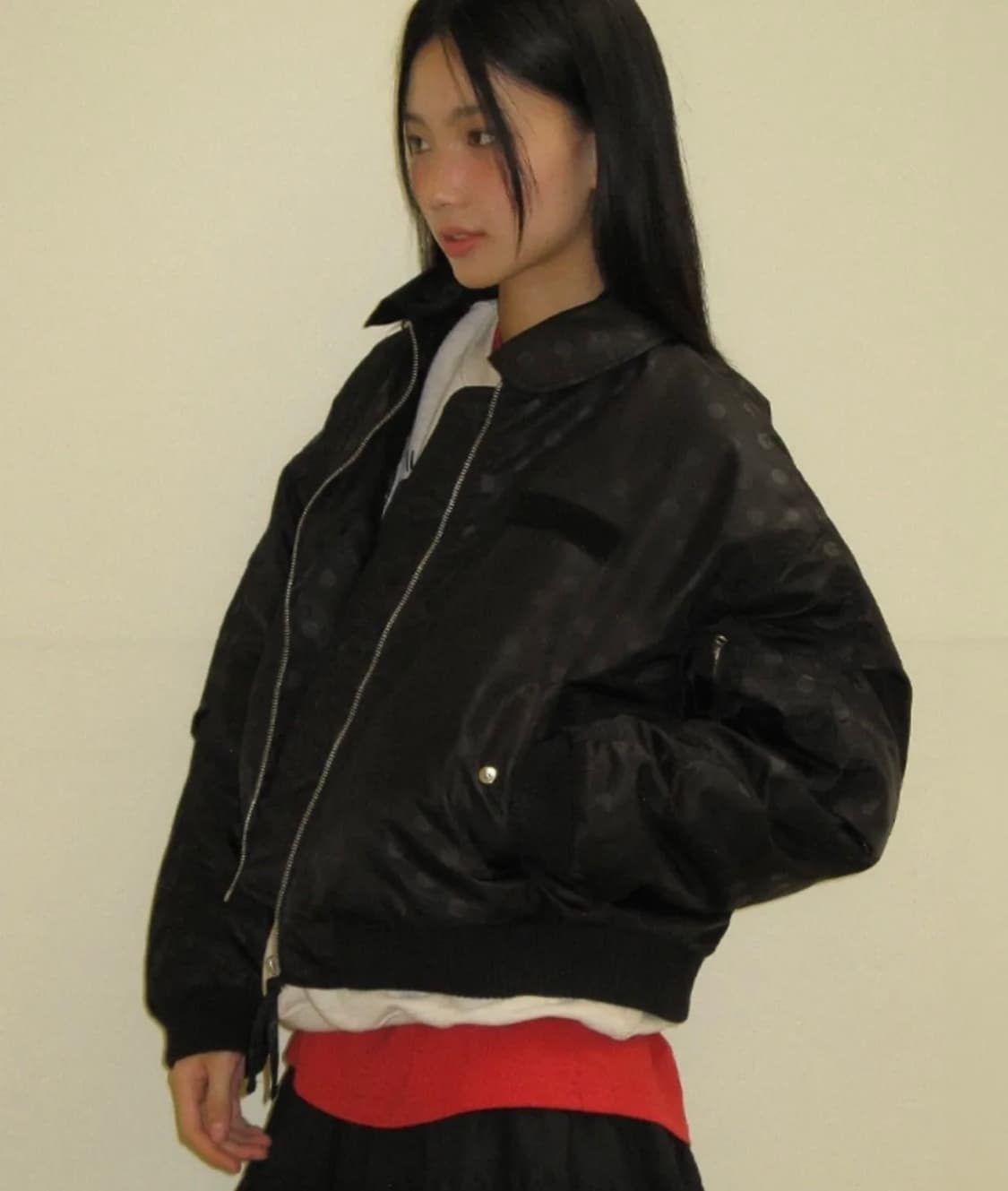 론론 INNER POINTED BOMBER MA-1 JUMPER DOT  상품이미지2