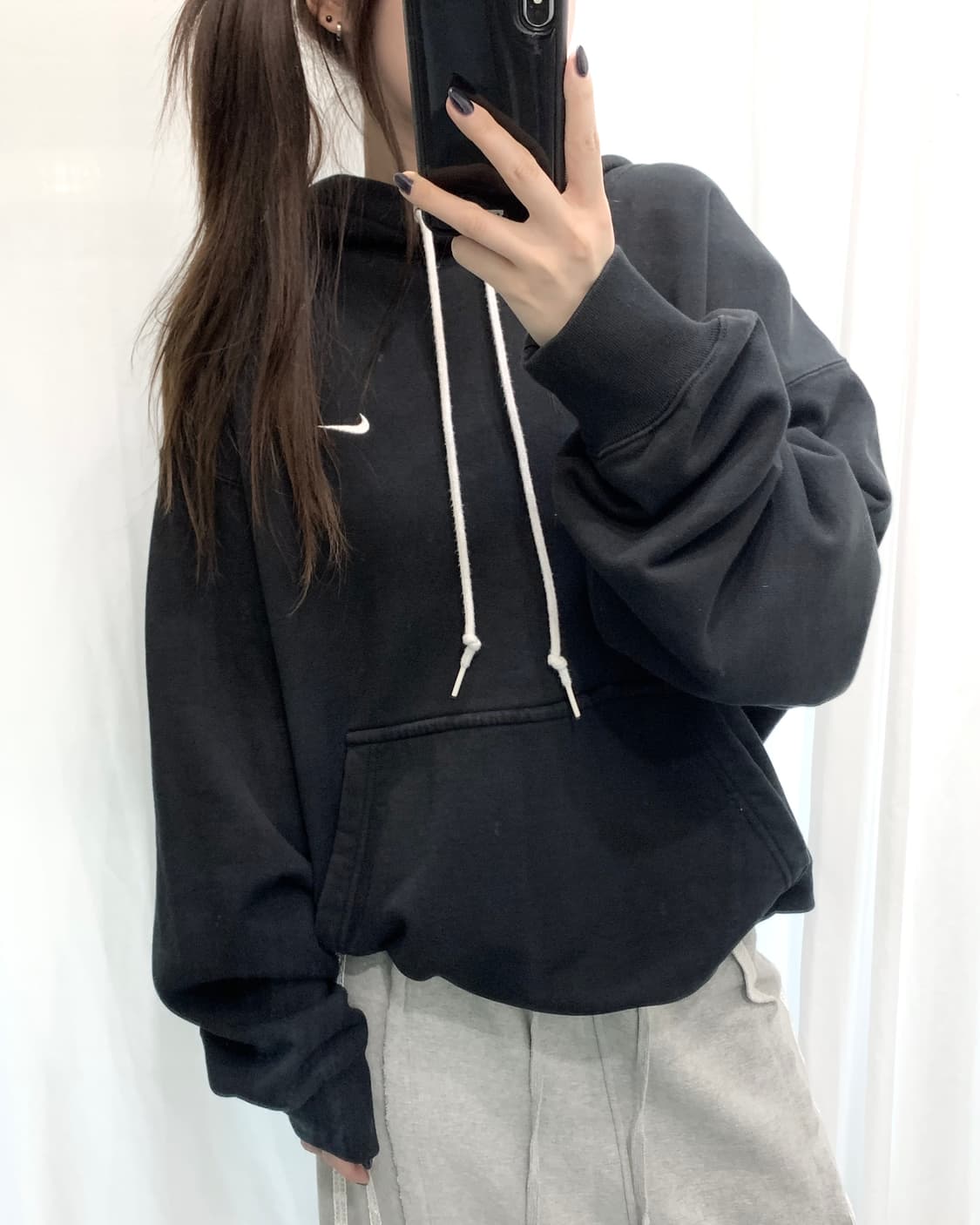 Nike 나이키 NRG라인 스우시 블랙컬러 후드티 상품이미지1