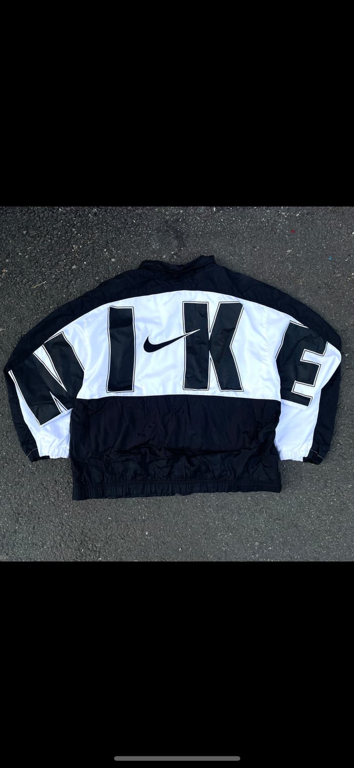 90s 나이키 빅로고 스펠아웃 미드 스우시 트랙자켓 올드스쿨 바람막이 L 상품이미지10