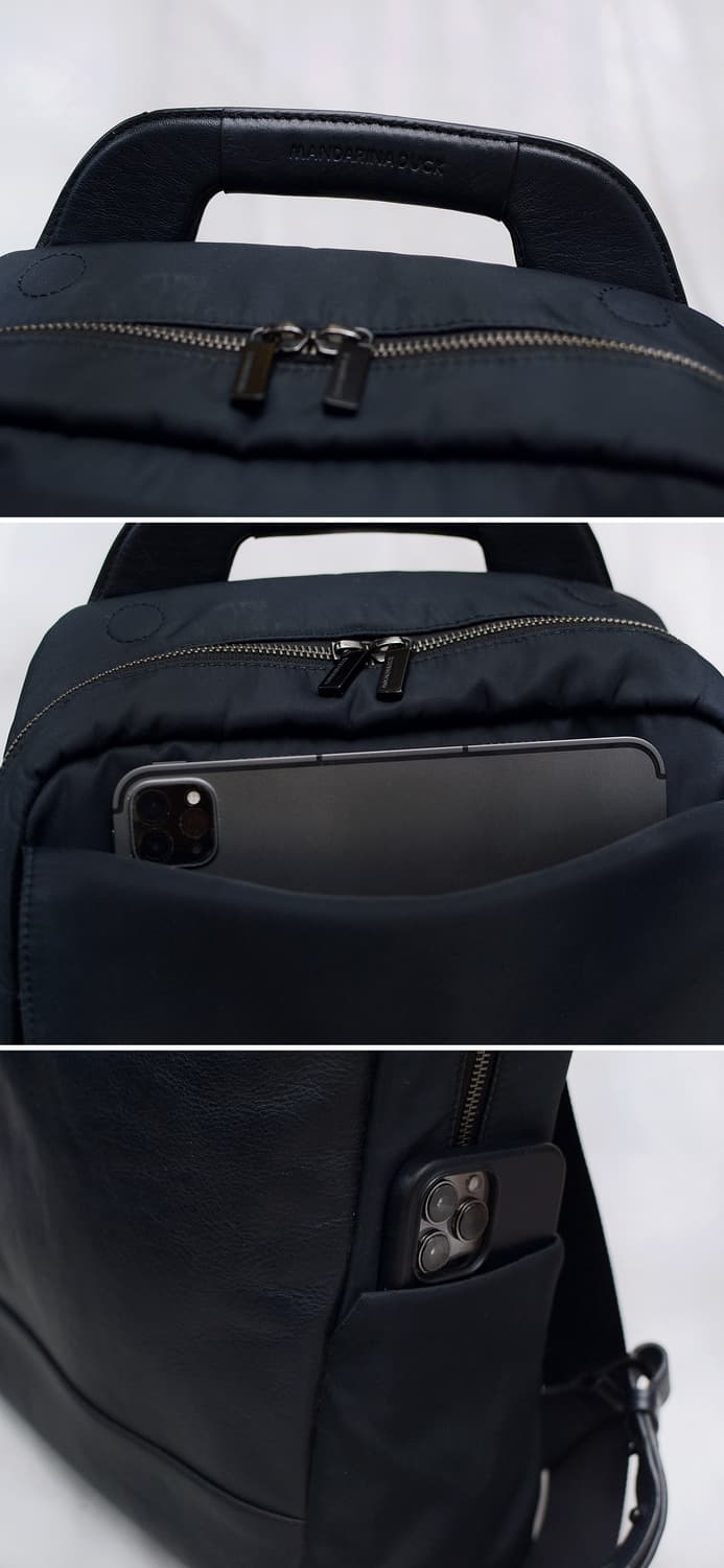 만다리나덕 네오 (NEO) 풀그레인 레더 캔버스 백팩 상품이미지8