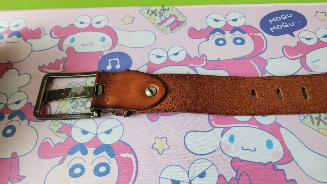 통가죽 벨트 브라운 남성용 상품이미지6