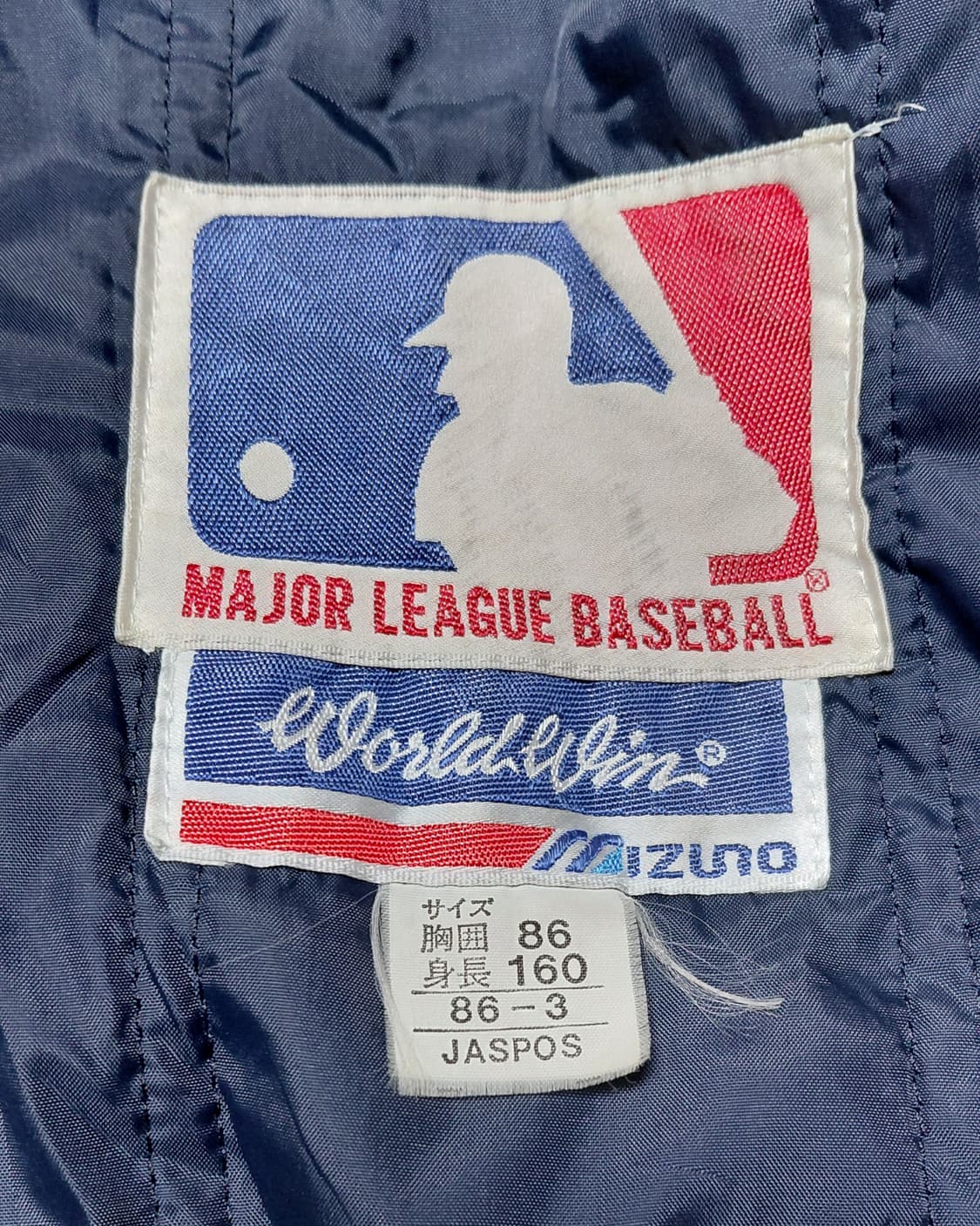 90s 미즈노 x MLB 뉴욕 양키스 사틴 스타디움 자켓 (160/S~M 상품이미지6