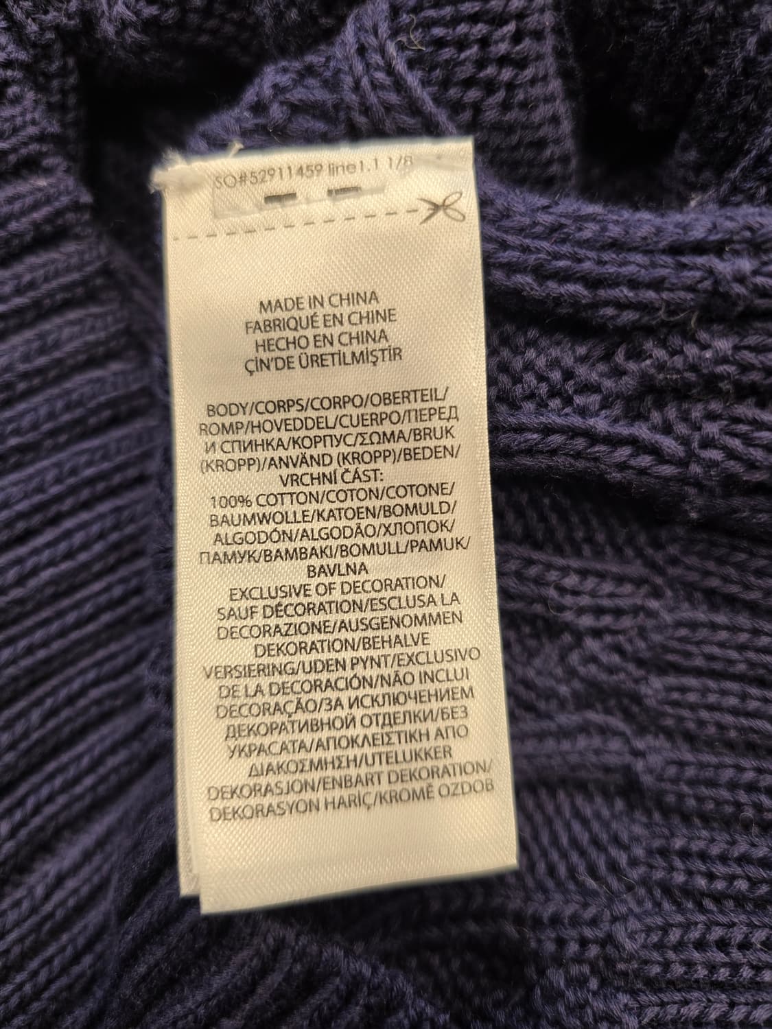 폴로 랄프로렌 네이비 케이블 니트 티셔츠 XS (44) 상품이미지8