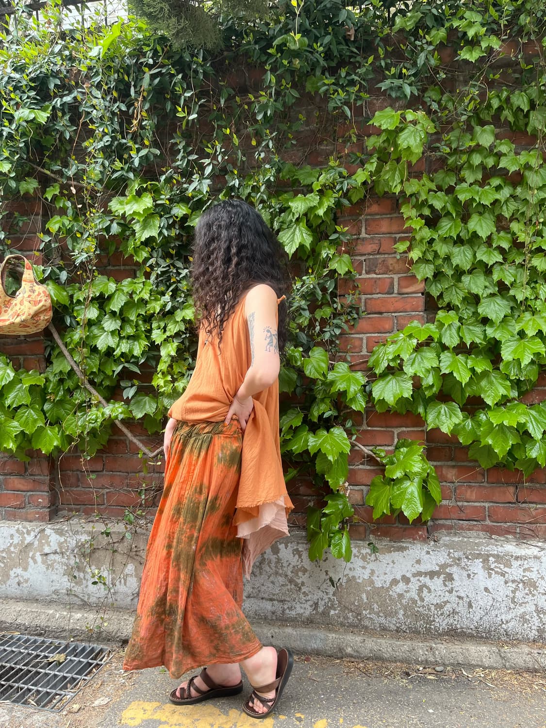 히피 에스닉 타이다이 스커트 상품이미지5