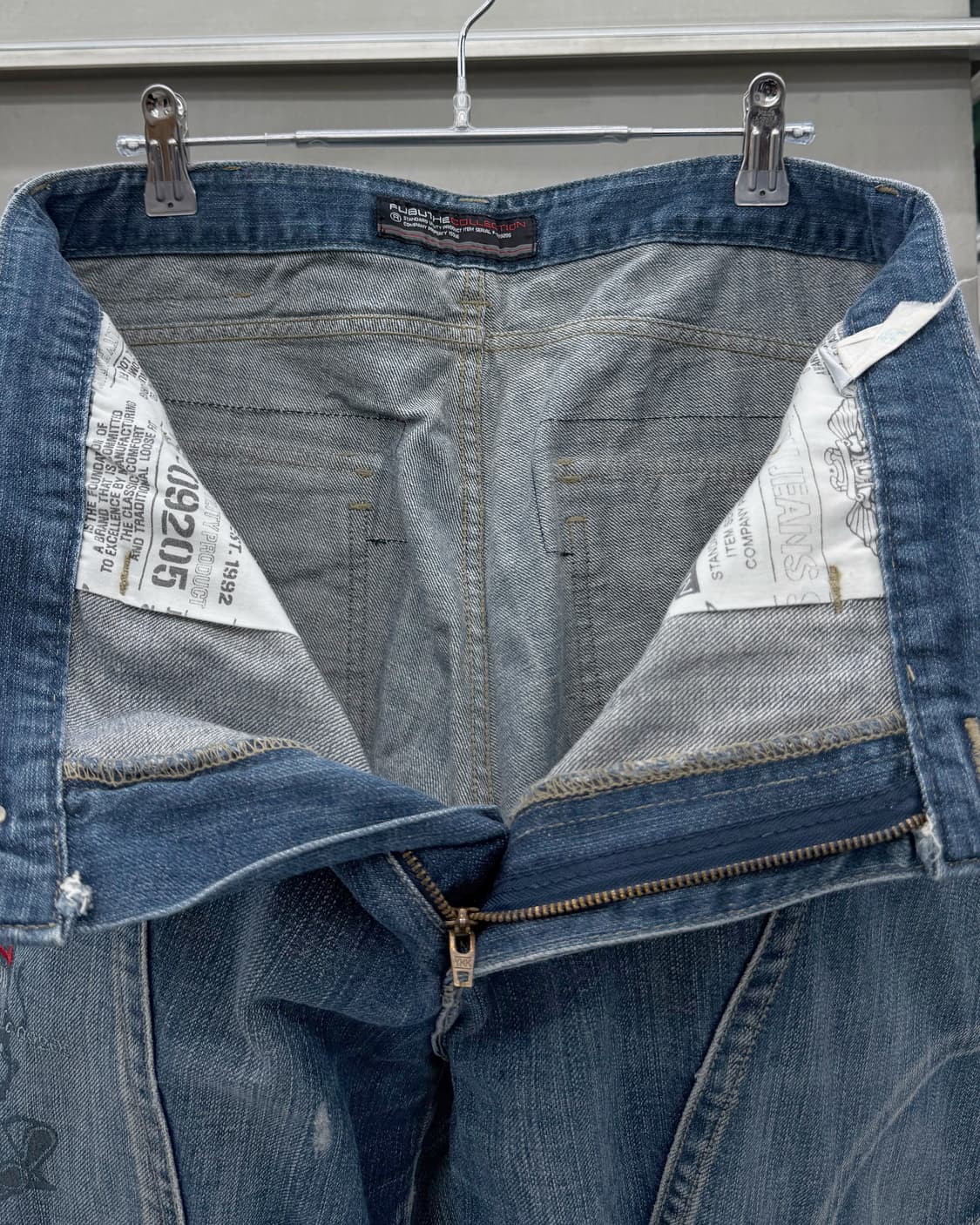 Fubu 00s 패치워크 인디고 데님 팬츠 상품이미지5