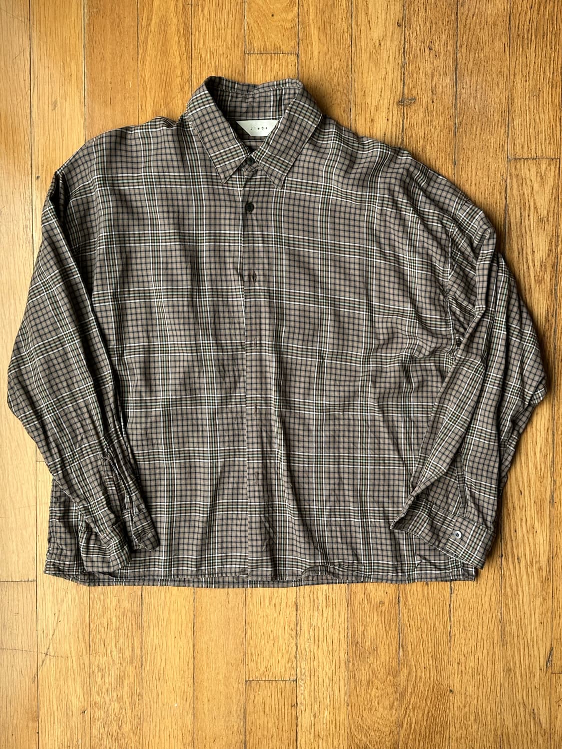 jieda check oversized cupro shirt 상품이미지1