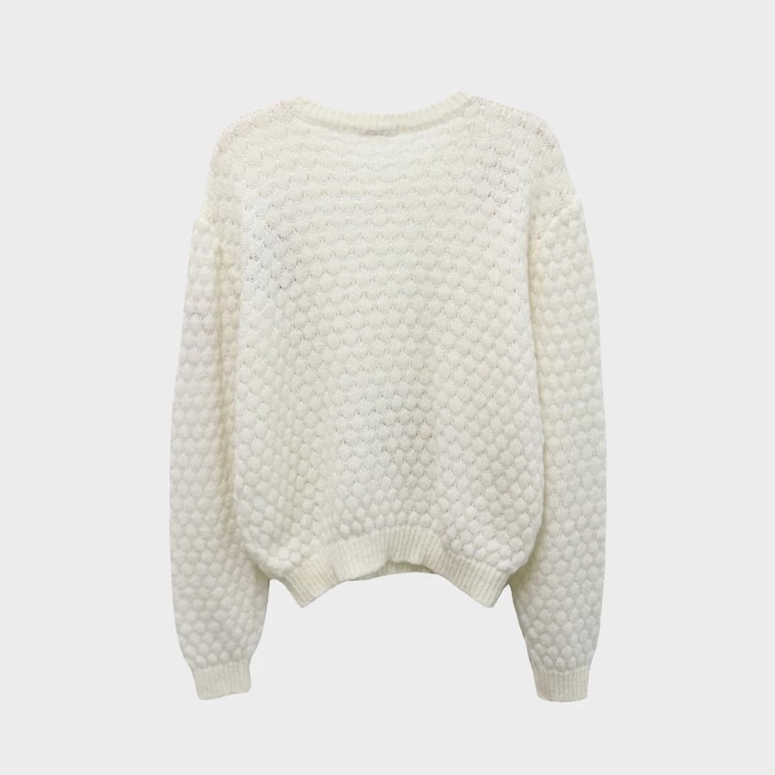 PASERIO 플라워 짜임 울 혼방 니트 60199 상품이미지2