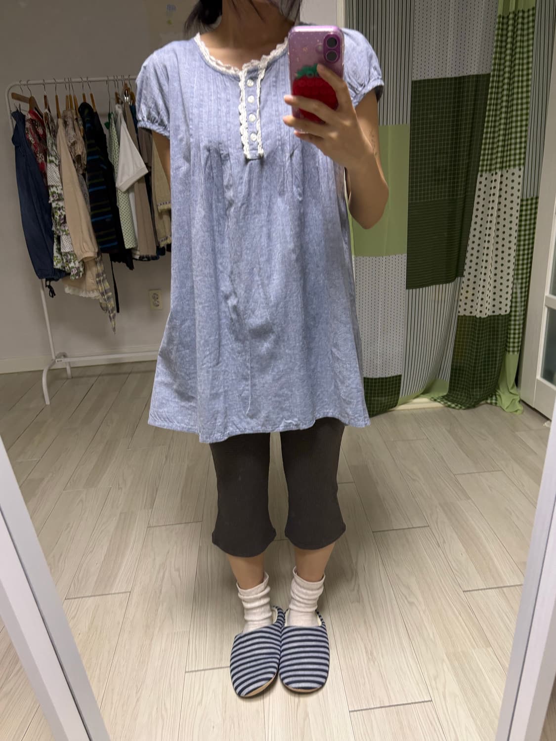 크로쉐 버튼 반소매 블라우스 상품이미지9