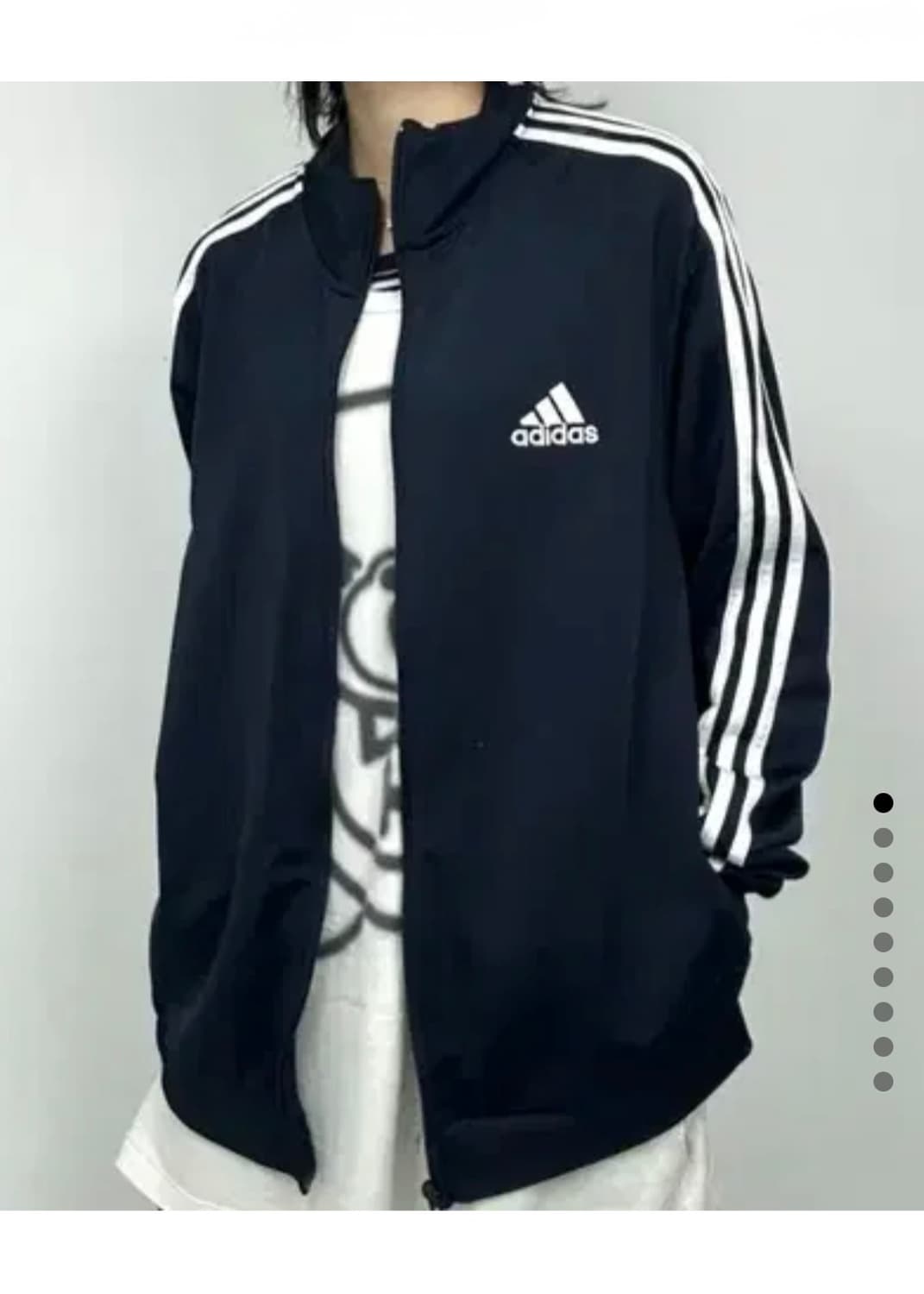 아디다스 네이비 남색 져지 저지 집업 트랙탑 M 95 삼선 트레이닝 런닝 상품이미지2