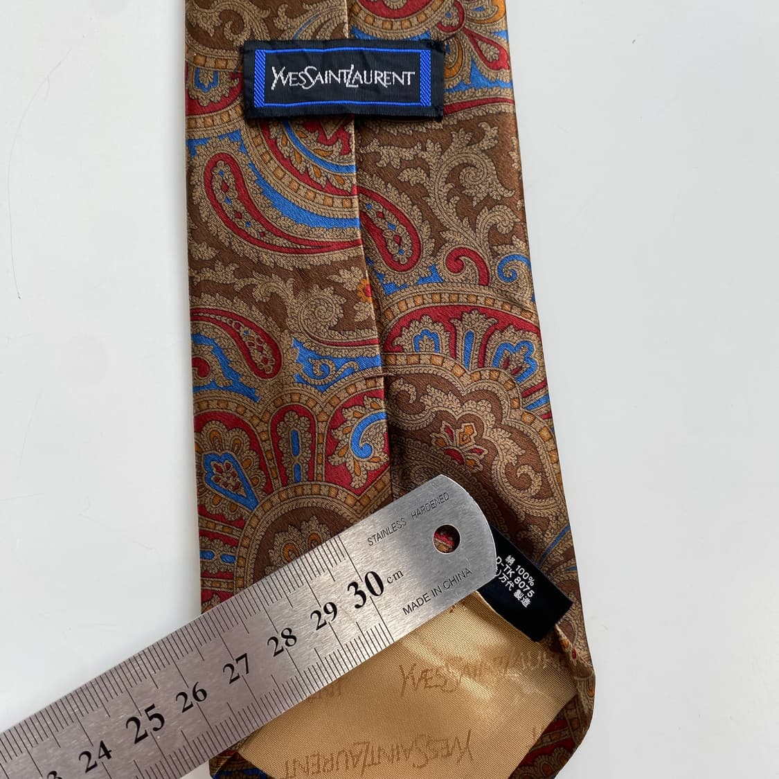 입생로랑(YSL) 페이즐리 명품 정품 넥타이 상품이미지6