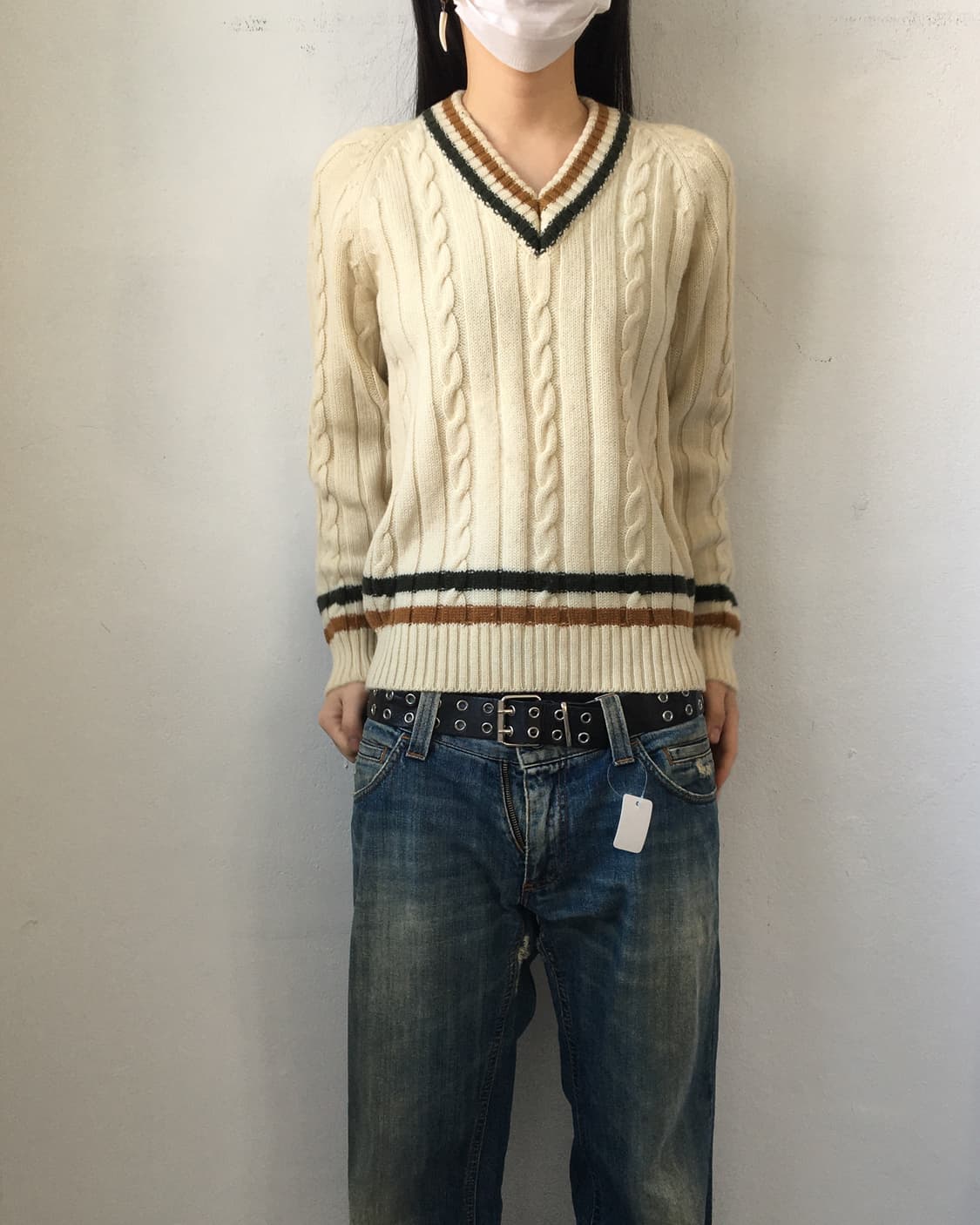Cable pattern knit 상품이미지1