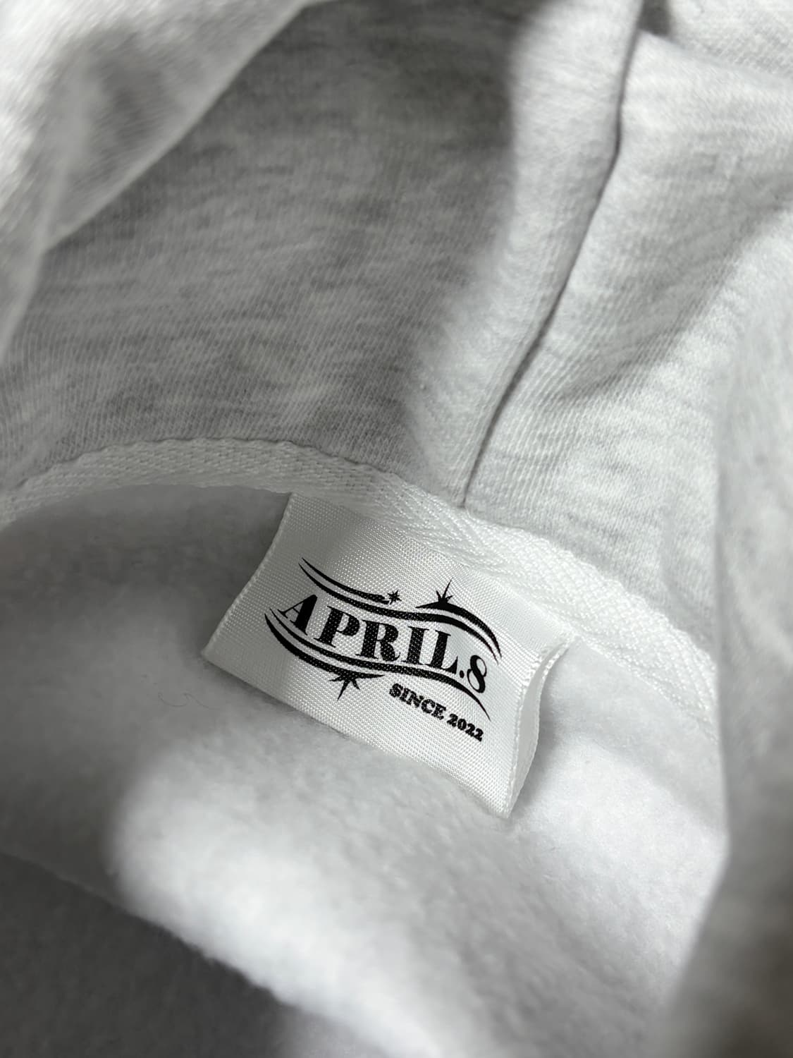 APR8 STAR LOGO HOODIE 멜란지 그레이 상품이미지2